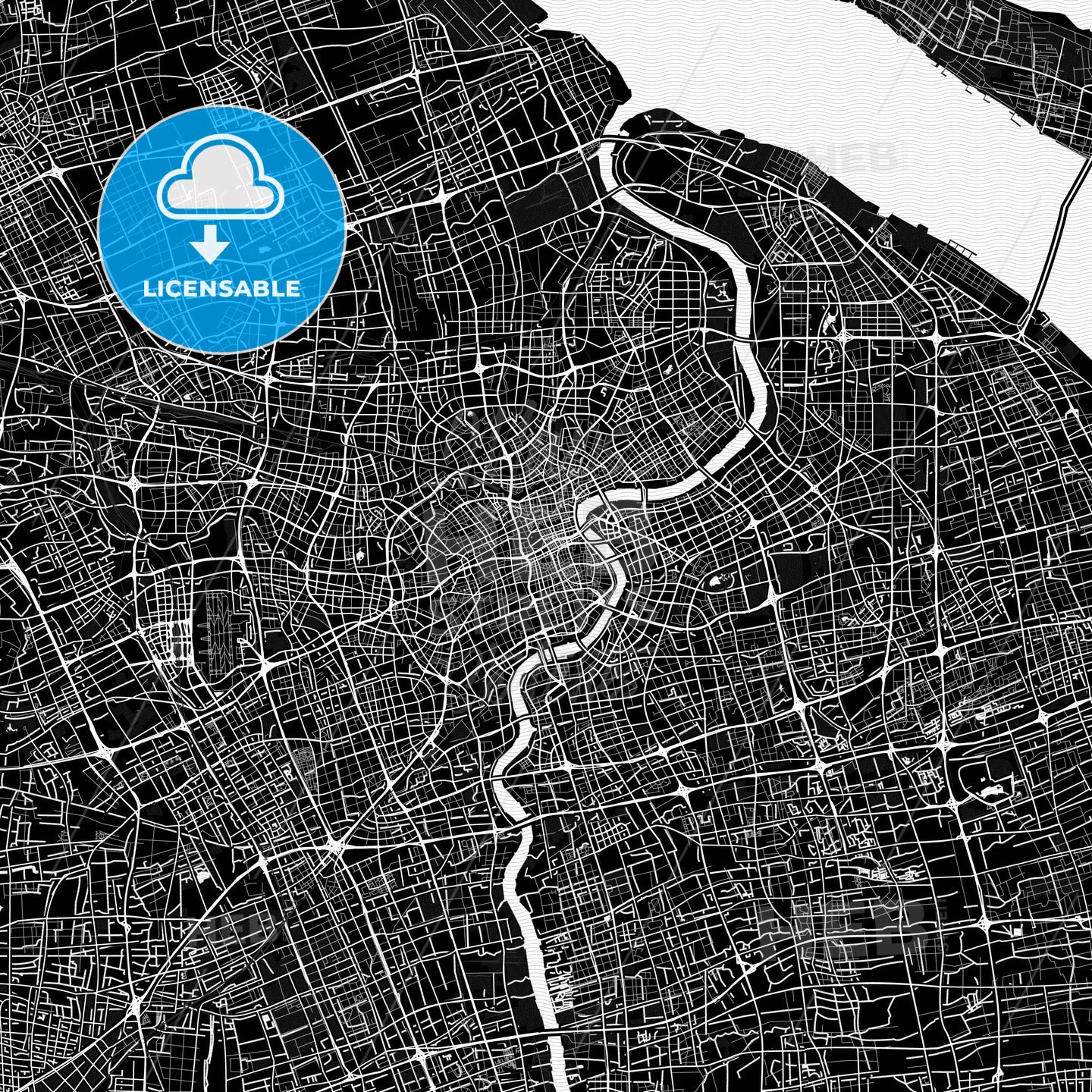 Shanghai, China PDF map