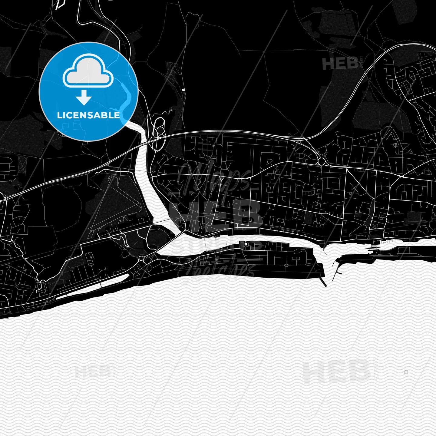 Shoreham-by-Sea, England PDF map