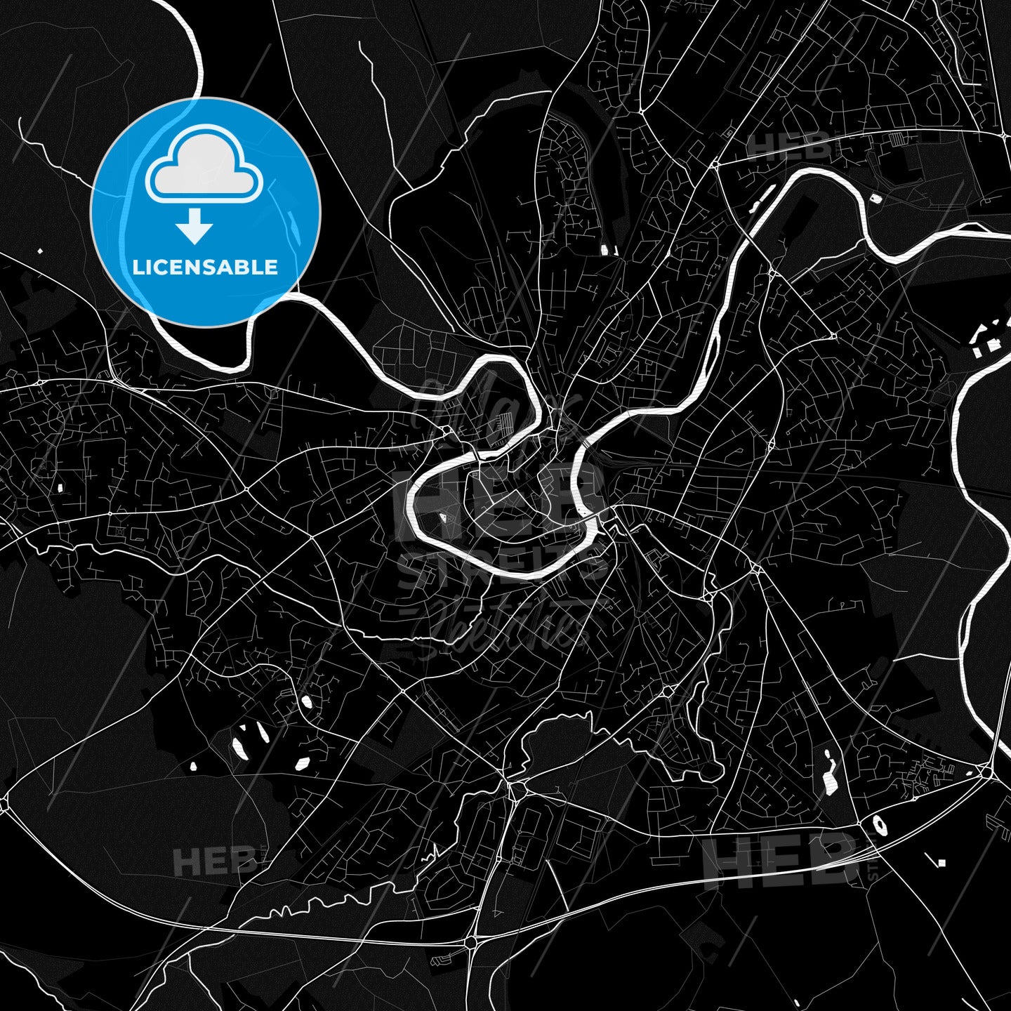 Shrewsbury, England PDF map