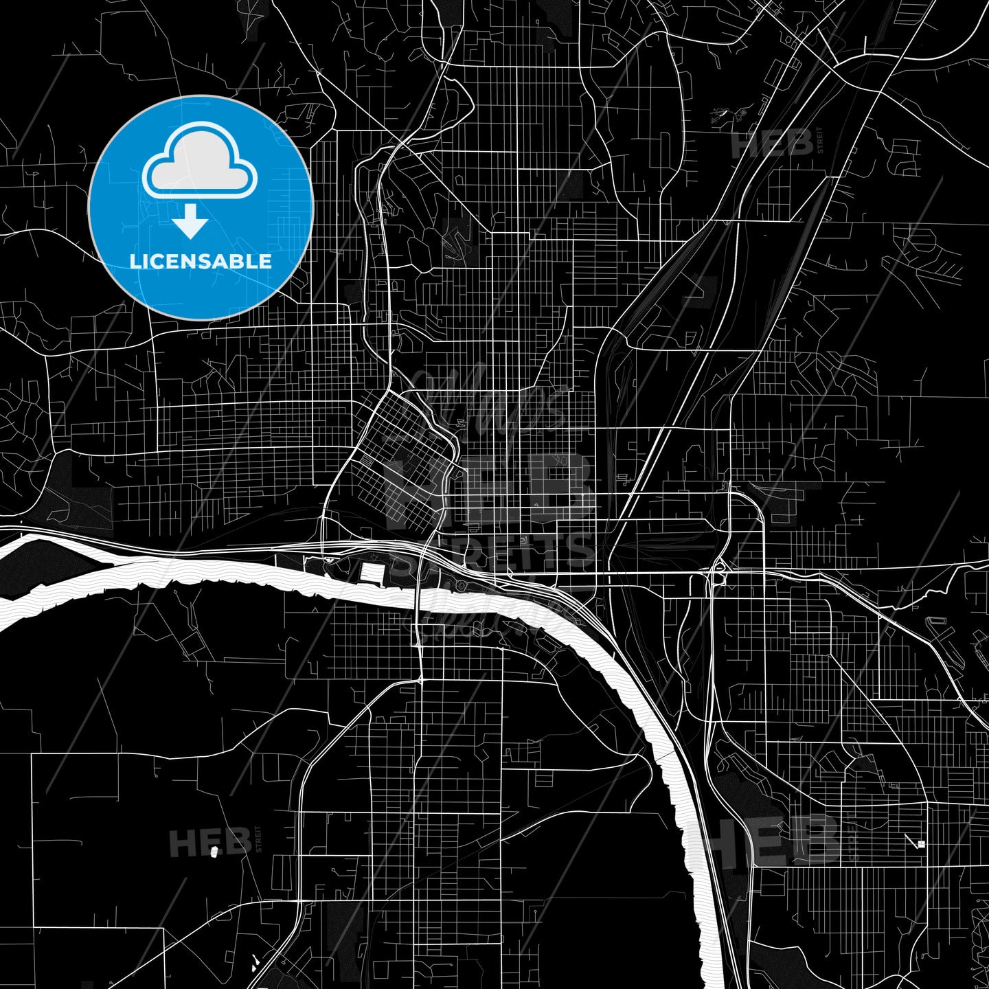 Sioux City, Iowa, United States, PDF map