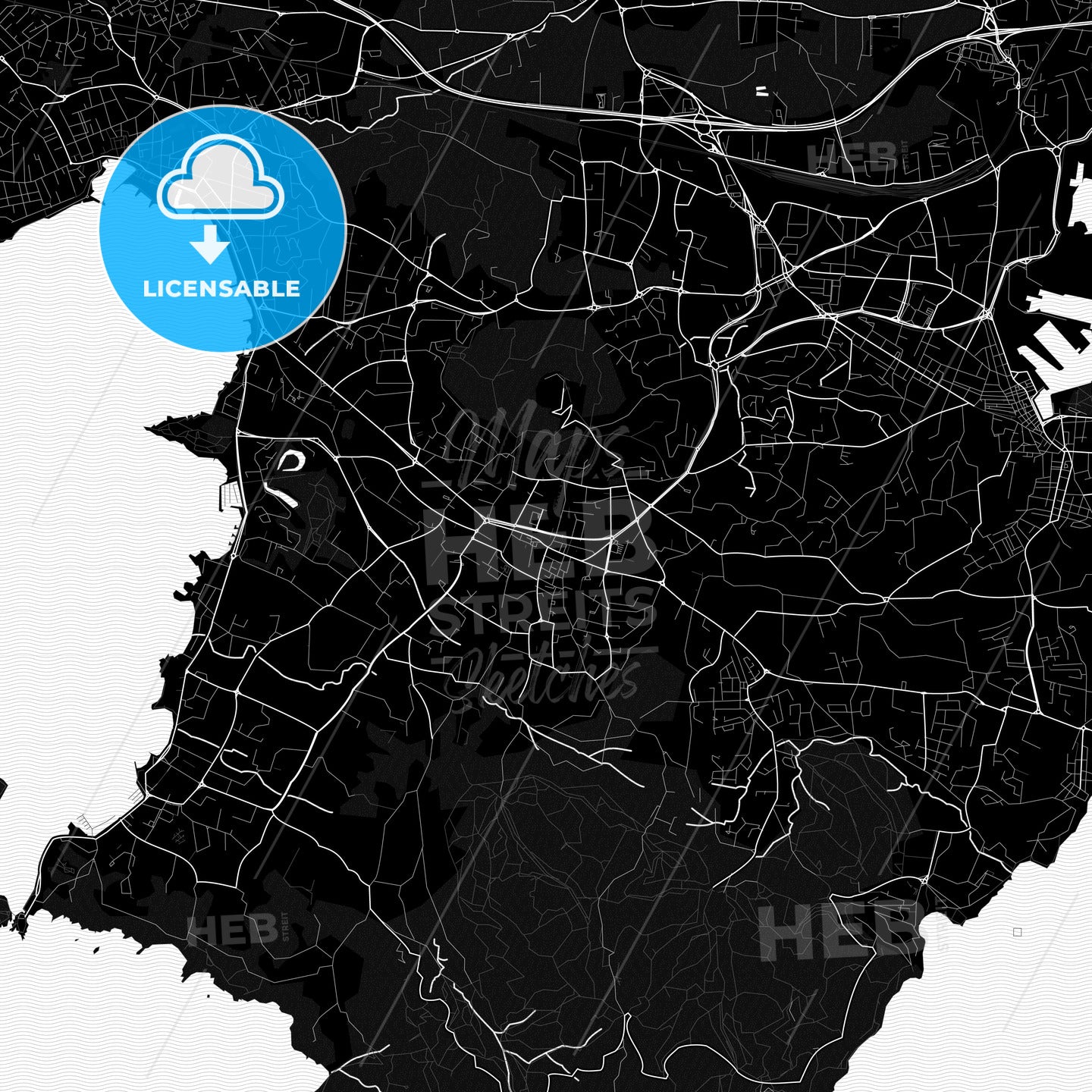 Six-Fours-les-Plages, France PDF map