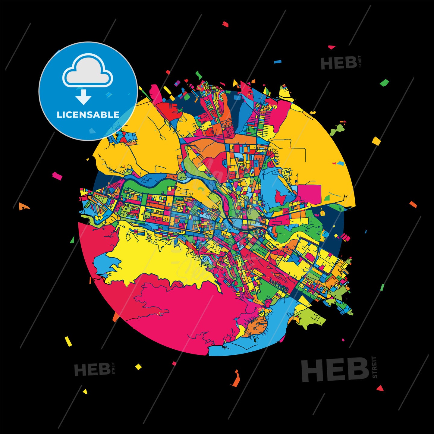 Skopje, Macedonia, Colorful Artmap