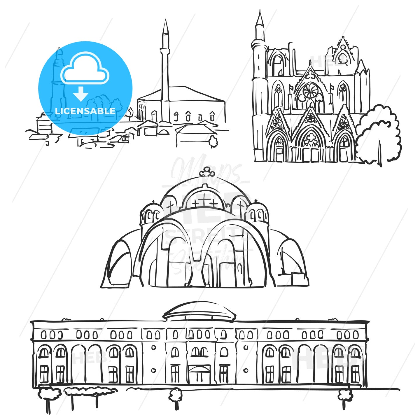 Skopje, Macedonia, Famous Buildings – instant download