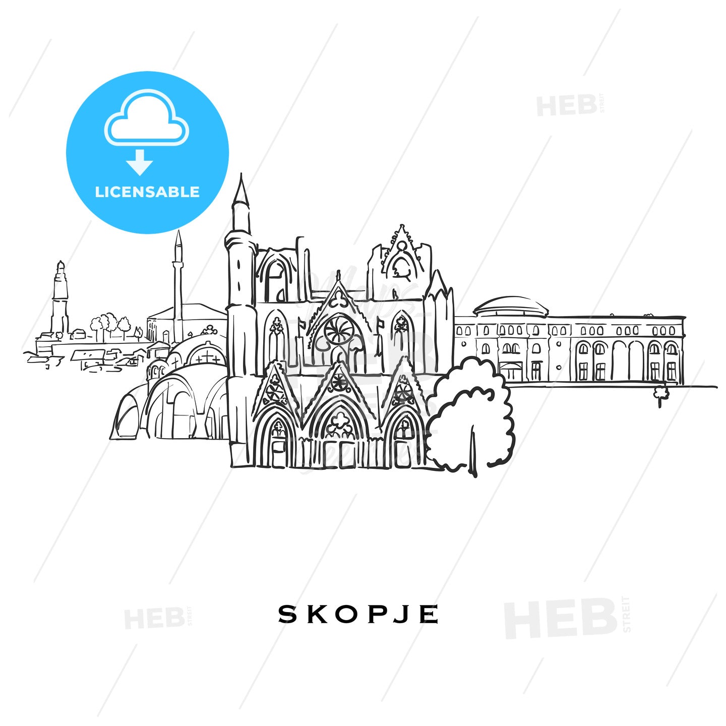 Skopje Macedonia famous architecture – instant download