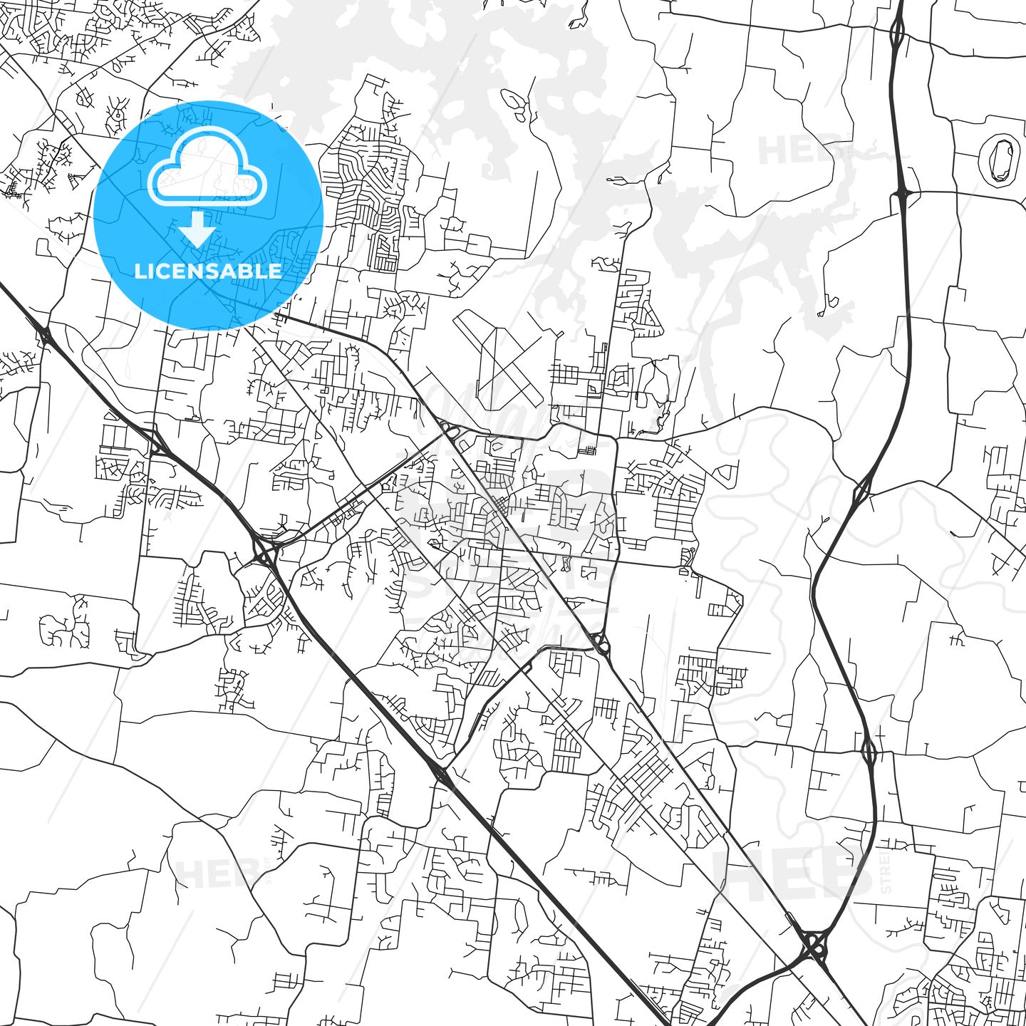 Smyrna, Tennessee - Area Map - Light