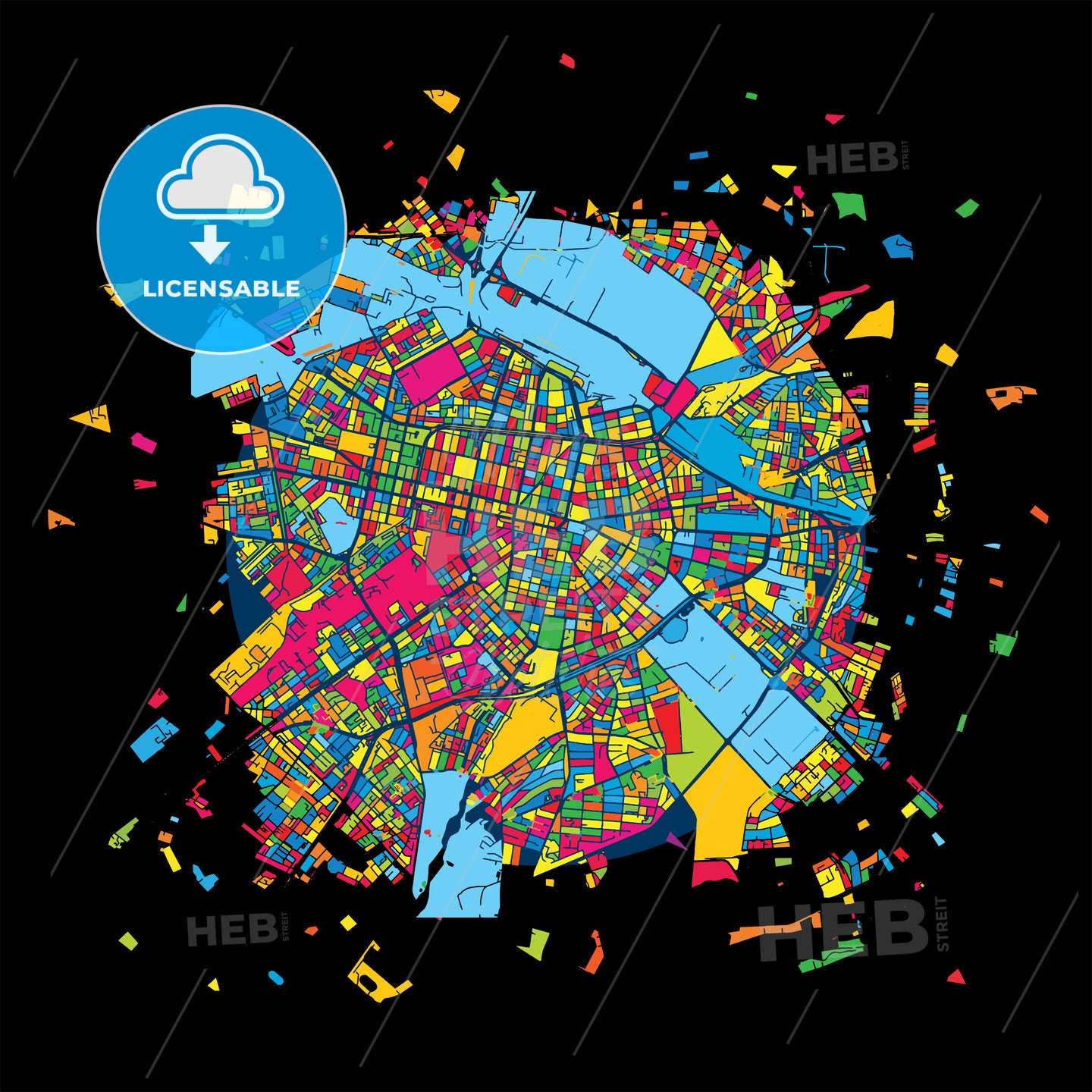 Sofia, Bulgaria, Colorful Artmap