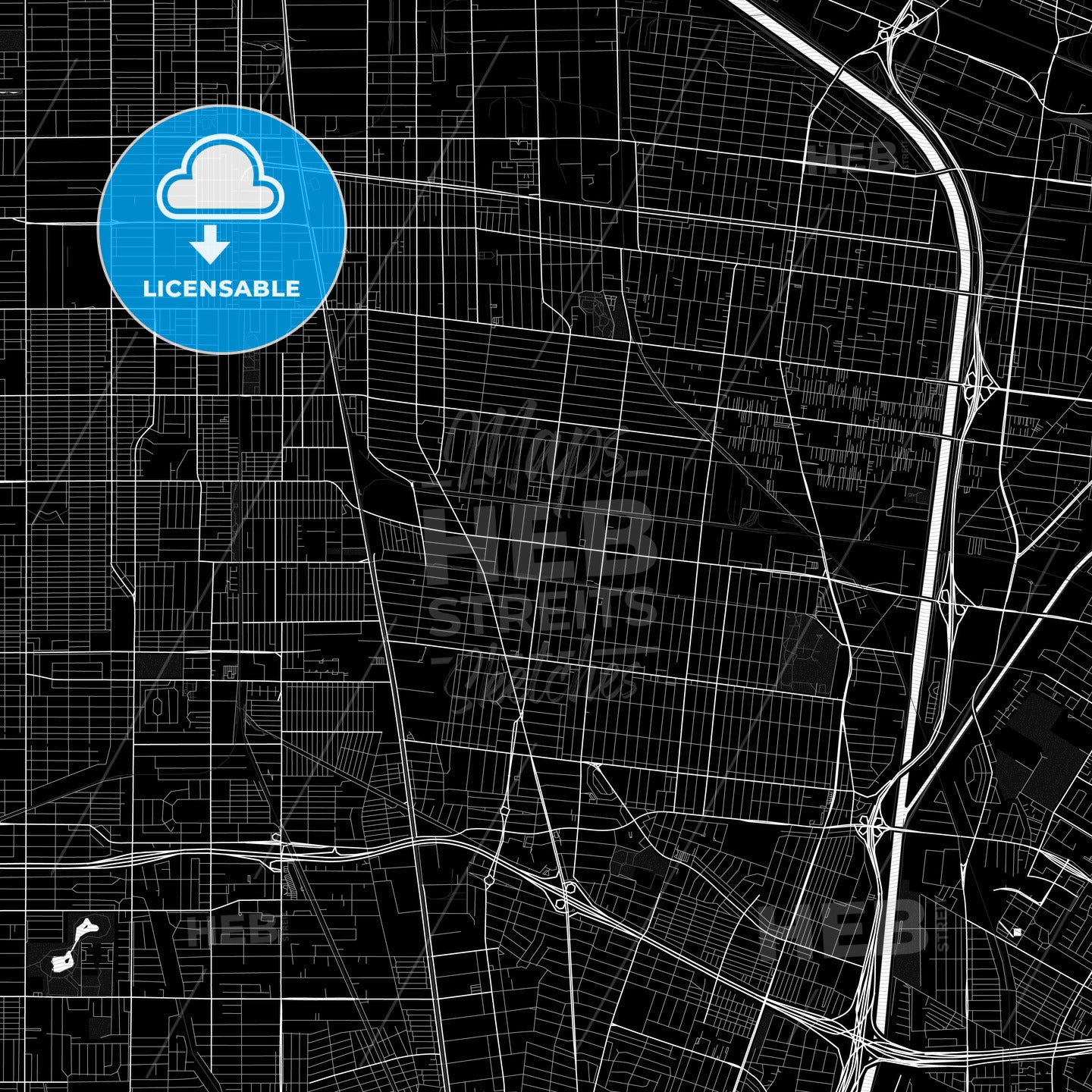 South Gate, California, United States, PDF map