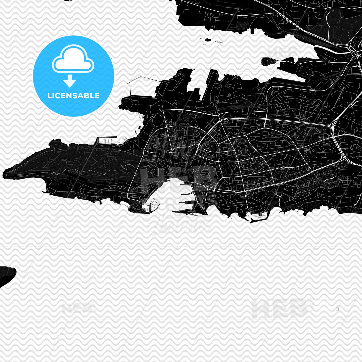 Split, Croatia PDF map