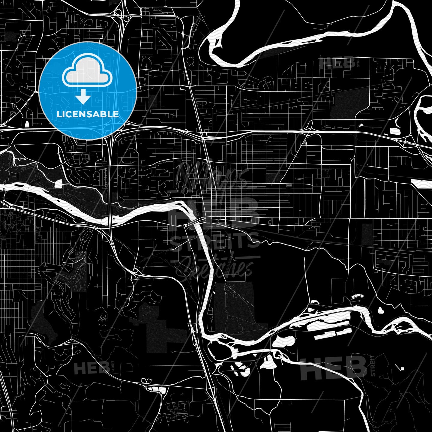 Springfield, Oregon, United States, PDF map