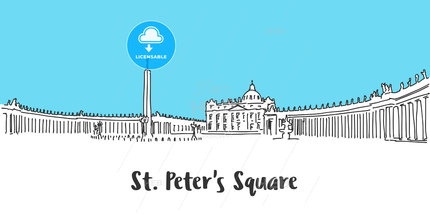 St Peter Square Vatican City – instant download