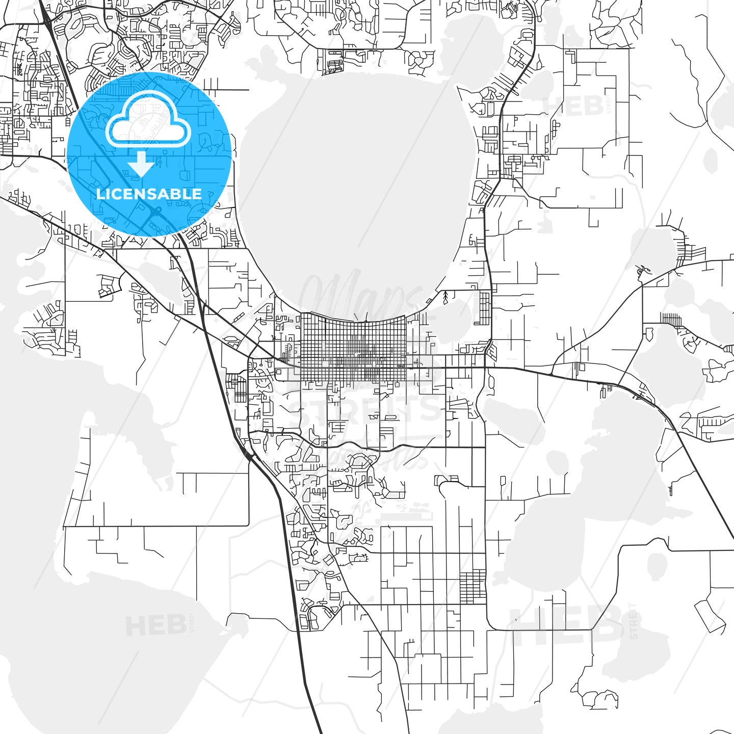 St. Cloud, Florida - Area Map - Light
