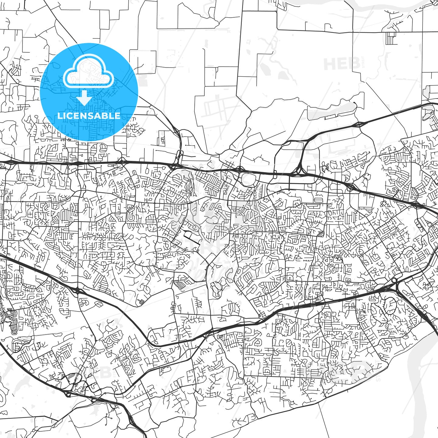 St. Peters, Missouri - Area Map - Light
