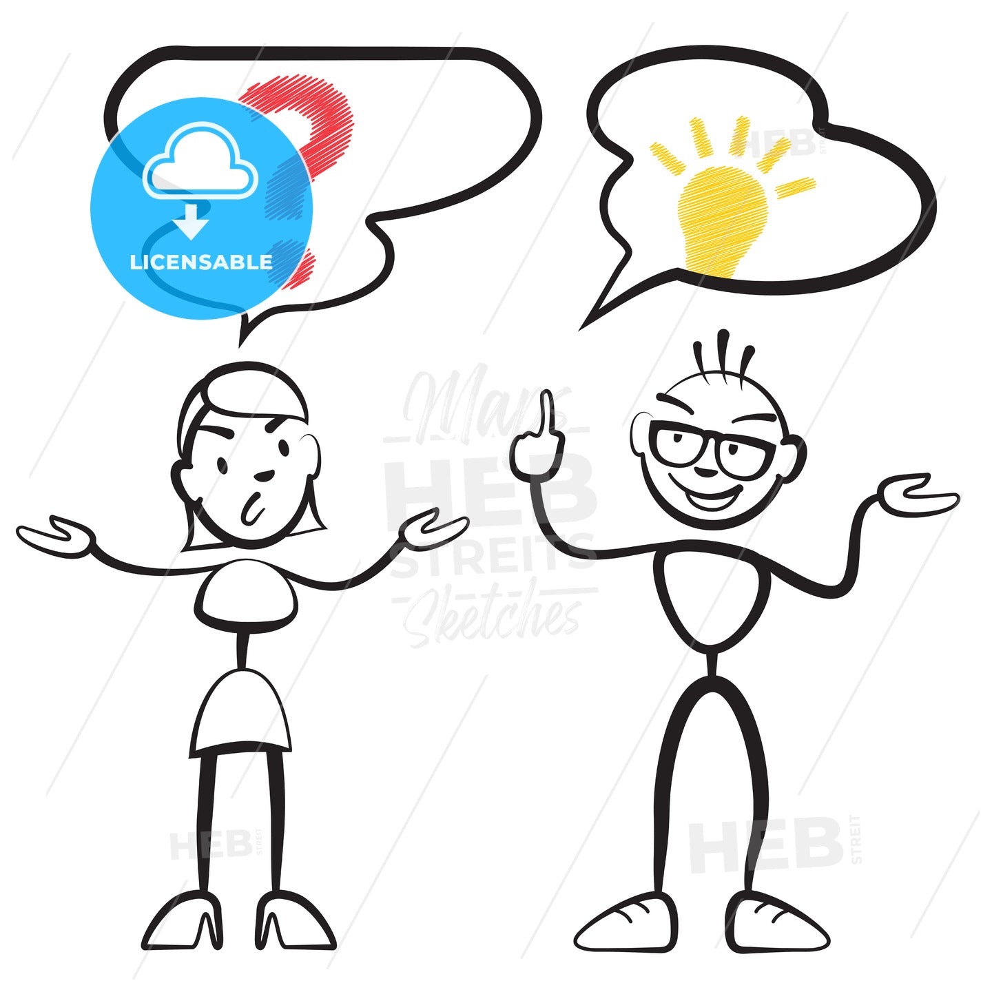 Stick figure questionnaire and idea persona – instant download