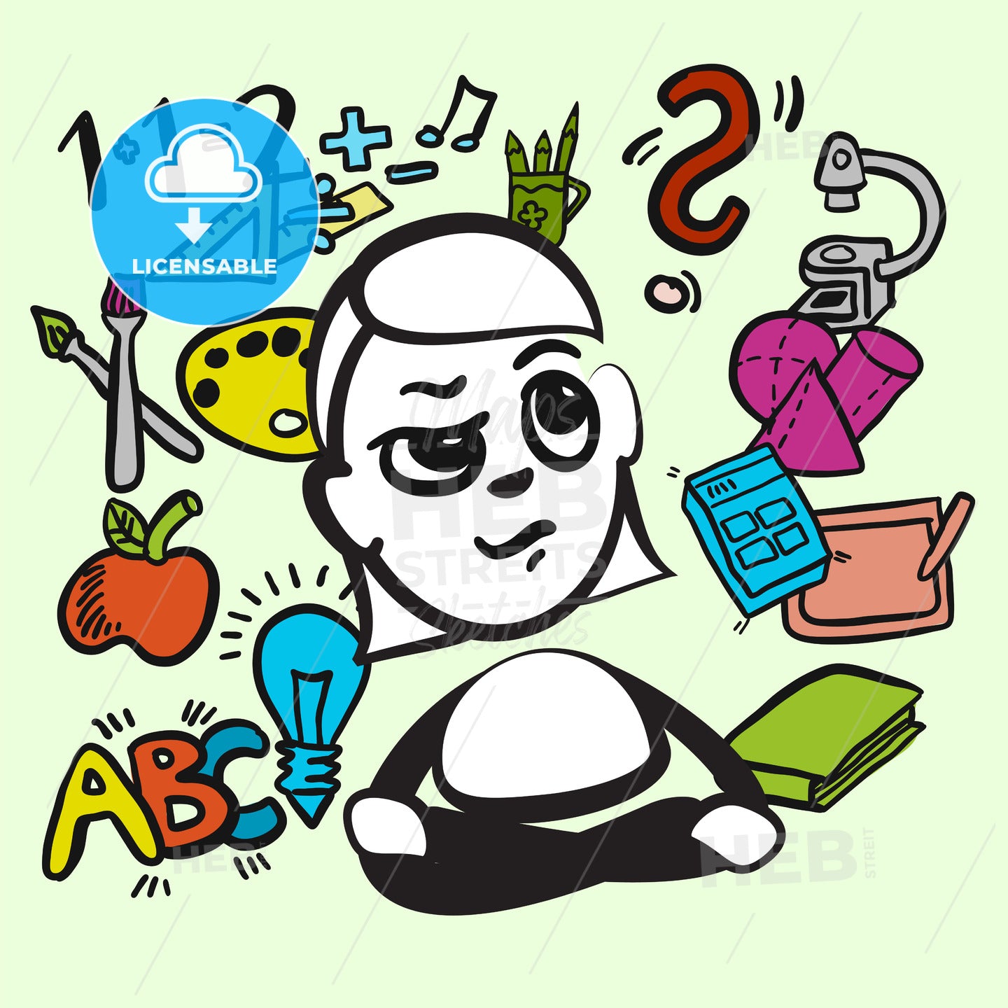 Stickman Emotion Back to School – instant download