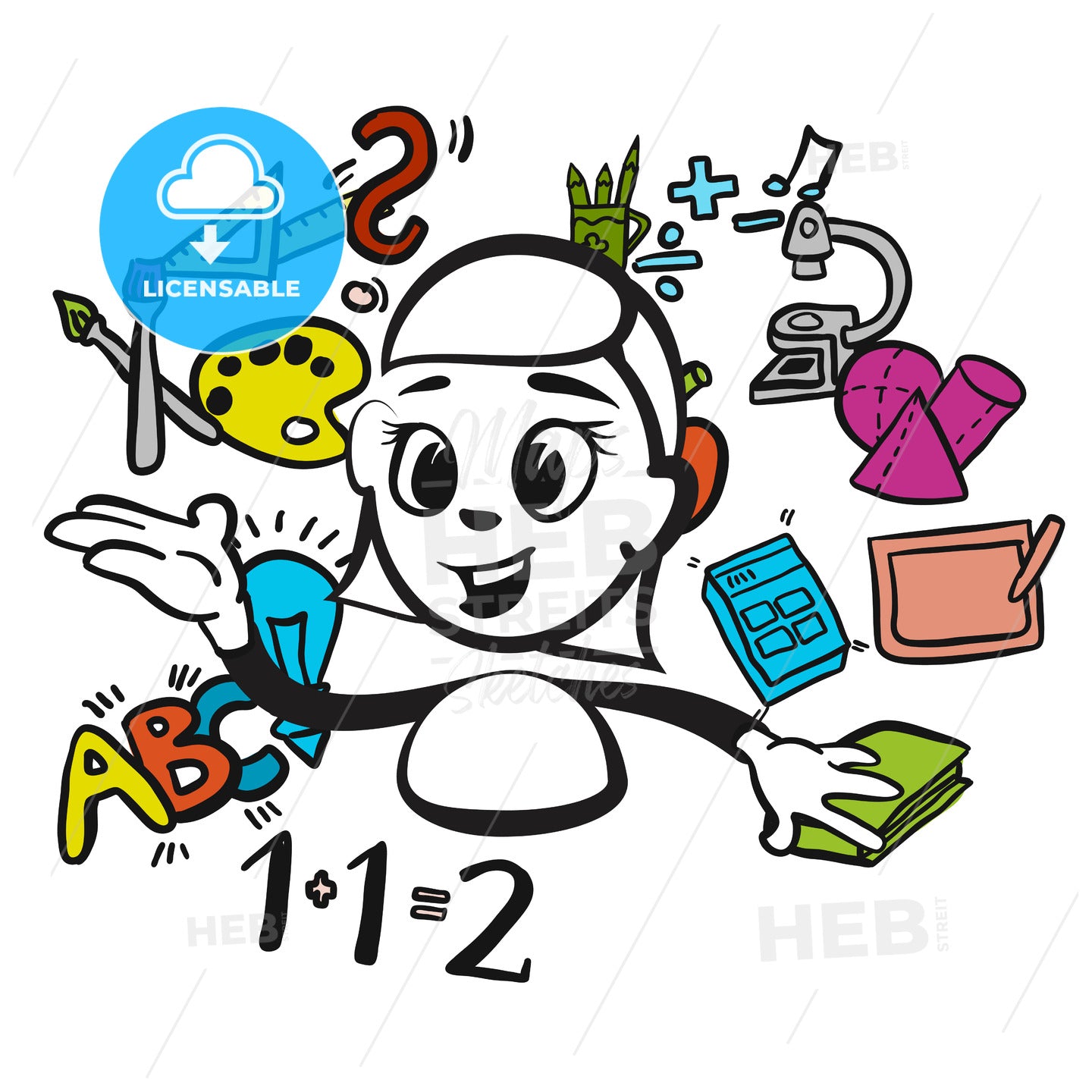 Stickman Emotion Back to School – instant download