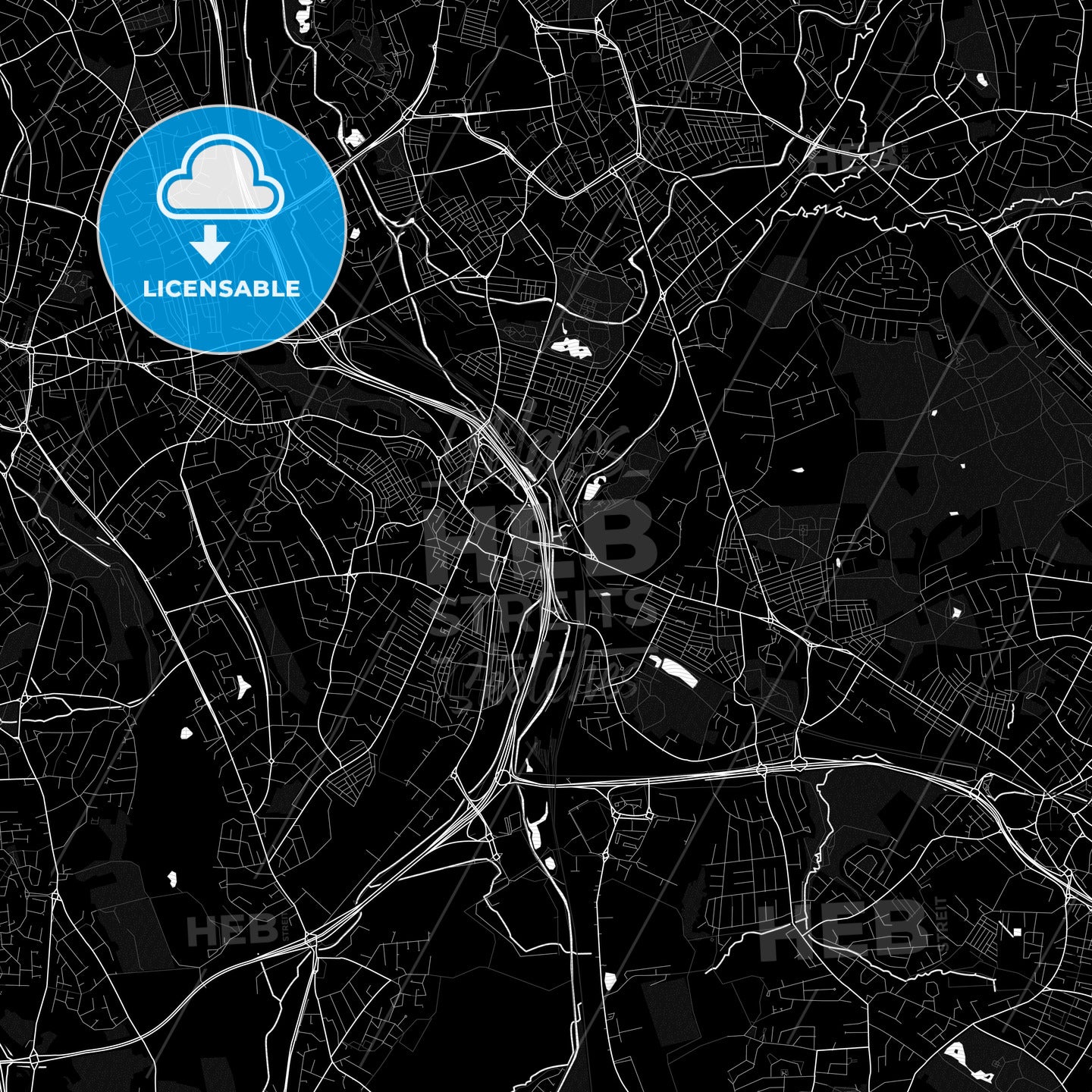 Stoke-on-Trent, England PDF map