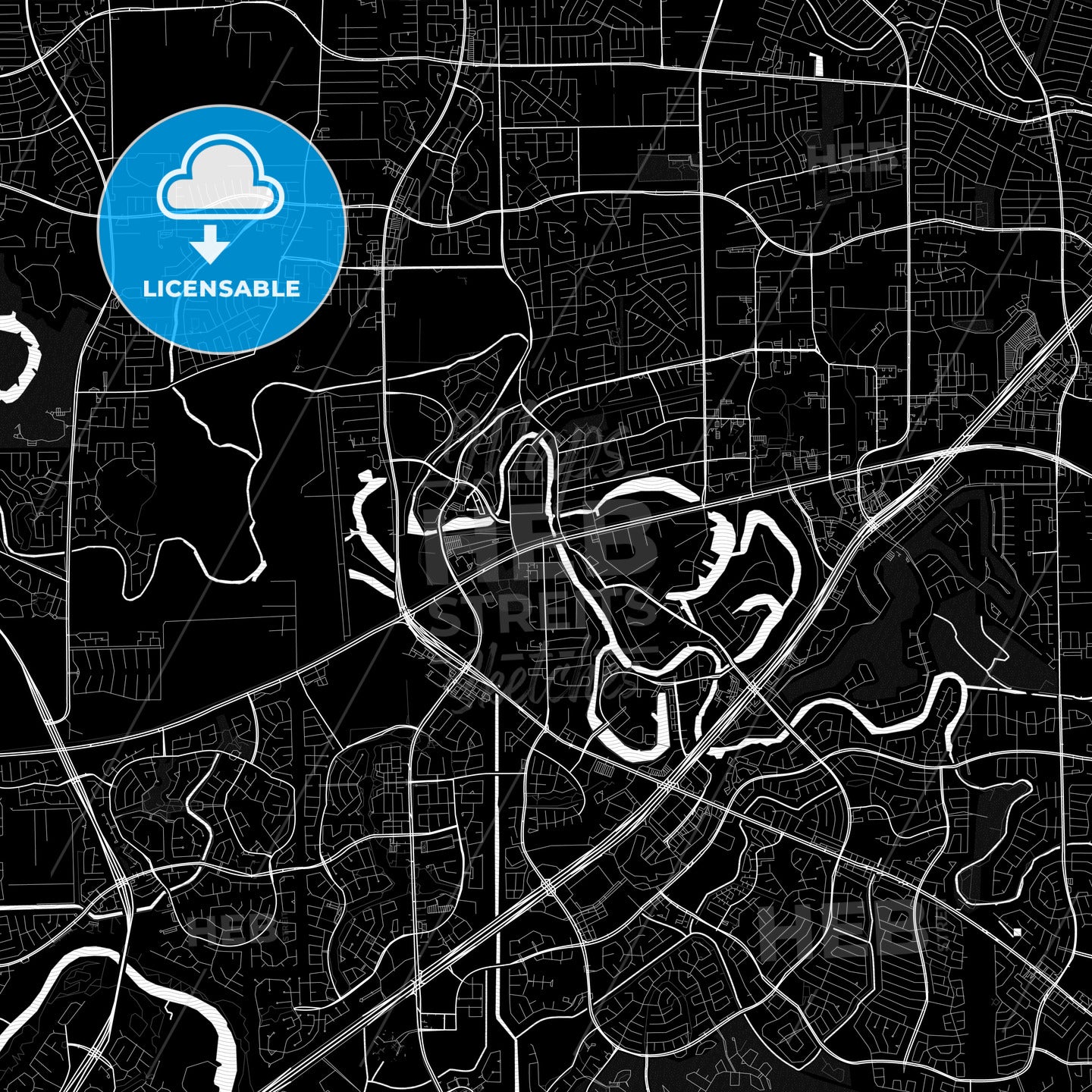 Sugar Land, Texas, United States, PDF map