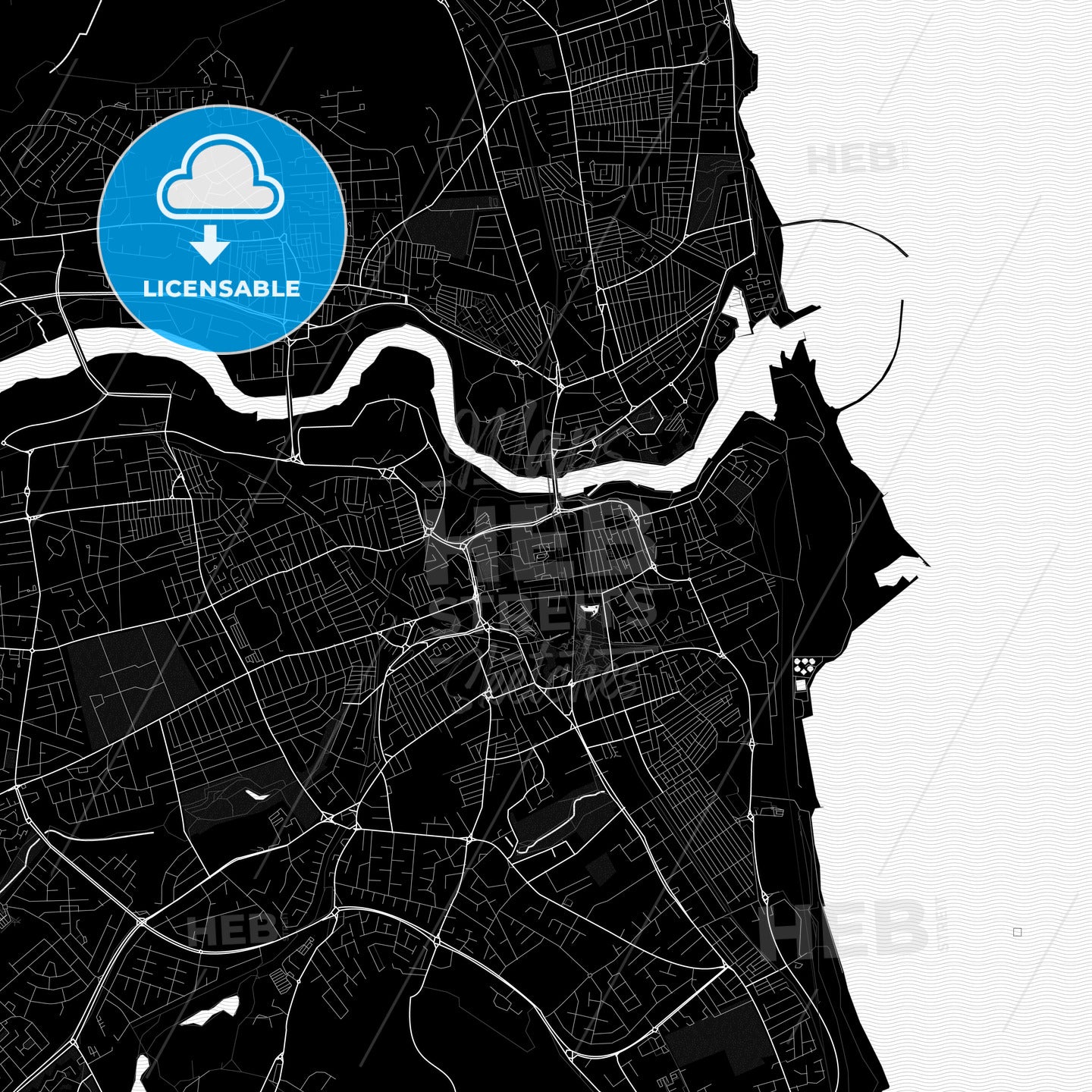 Sunderland, England PDF map