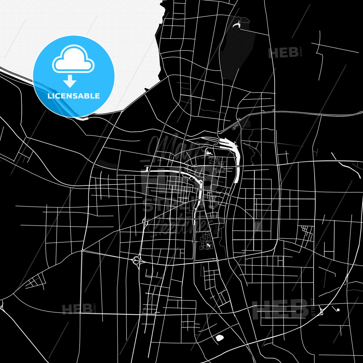 Suqian, China PDF map