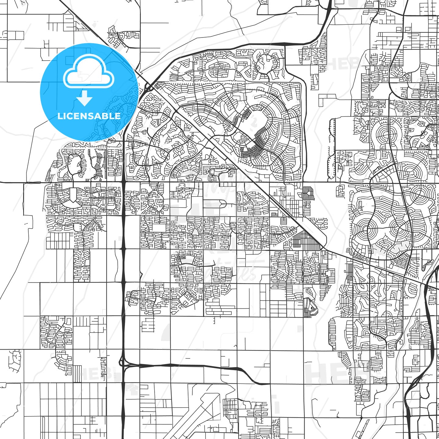 Surprise, Arizona - Area Map - Light