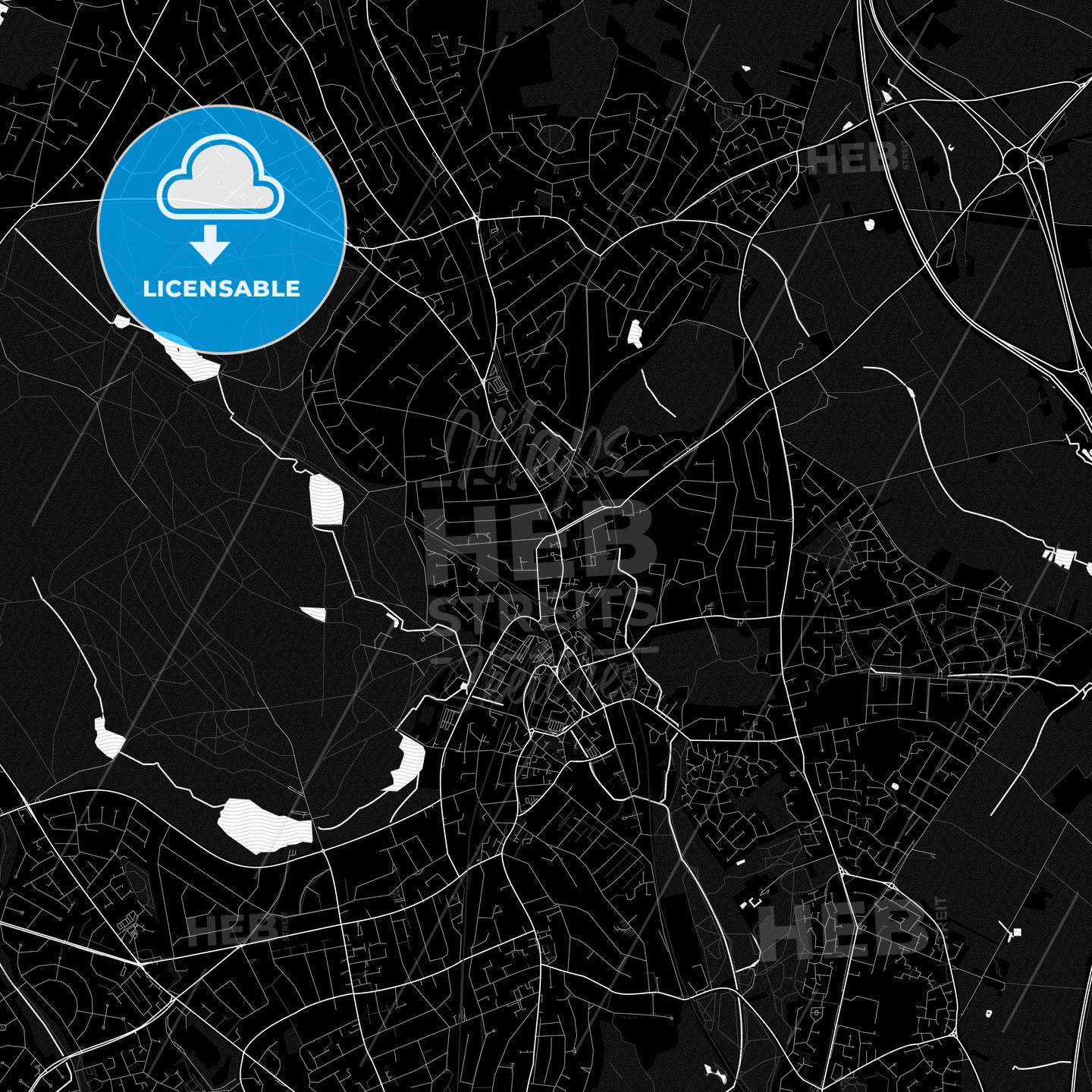 Sutton Coldfield, England PDF map