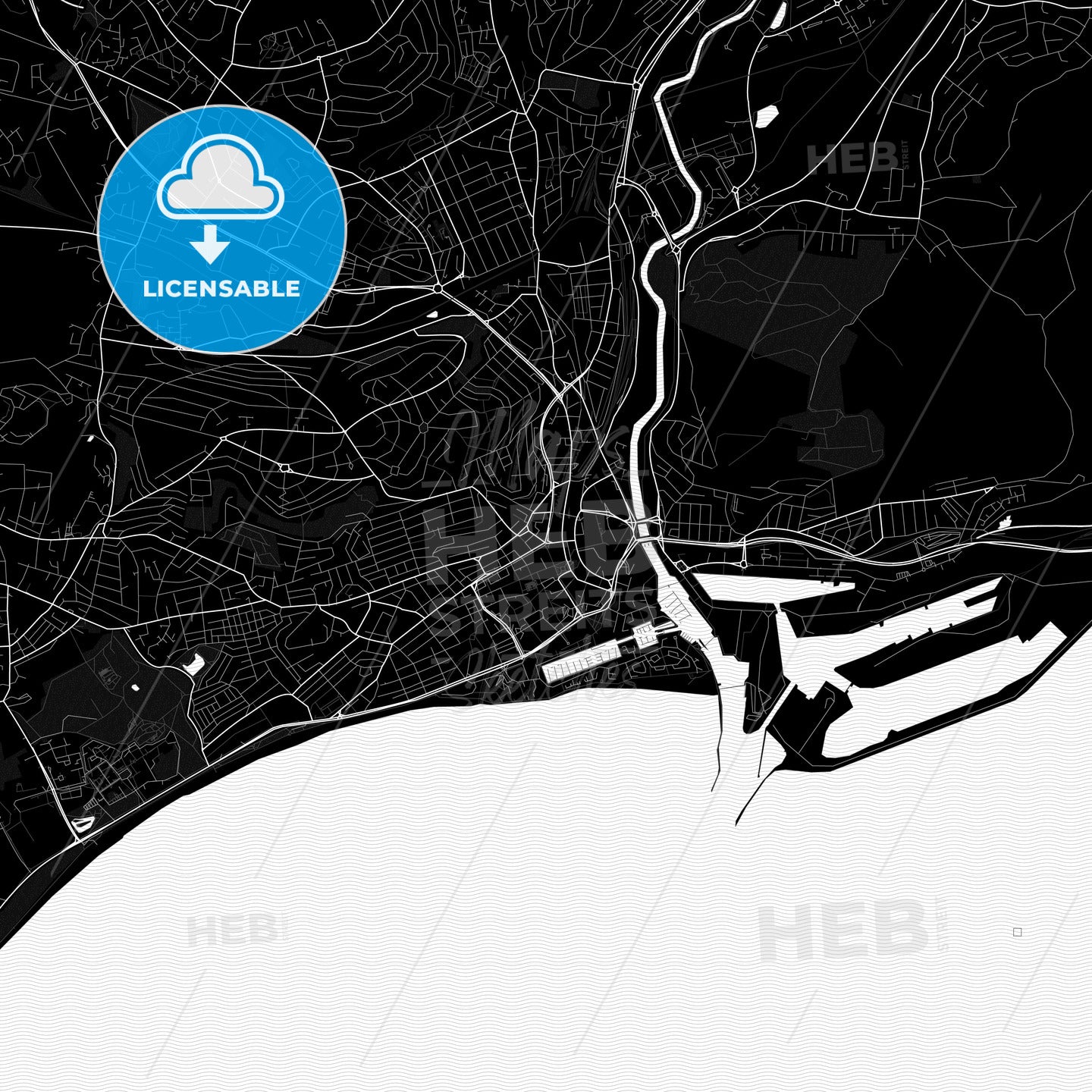 Swansea, Wales PDF map
