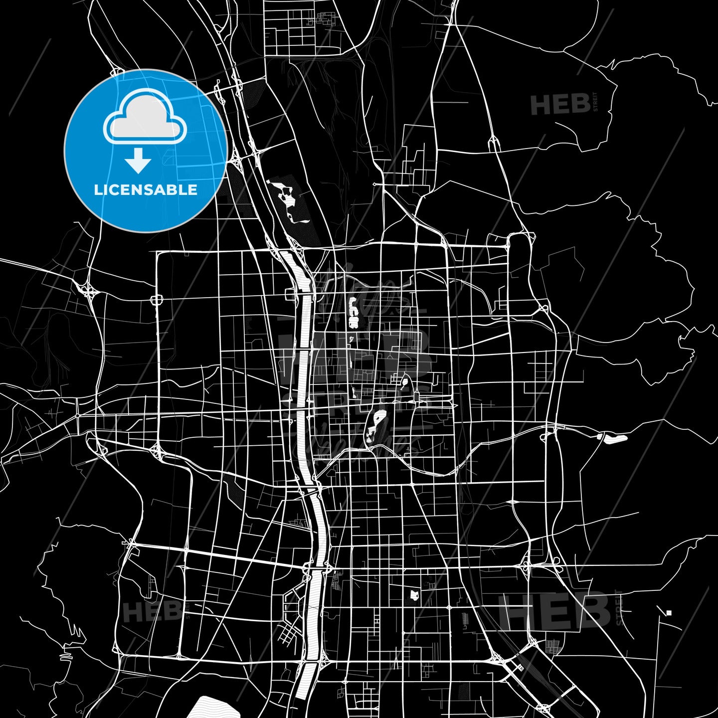Taiyuan, China PDF map