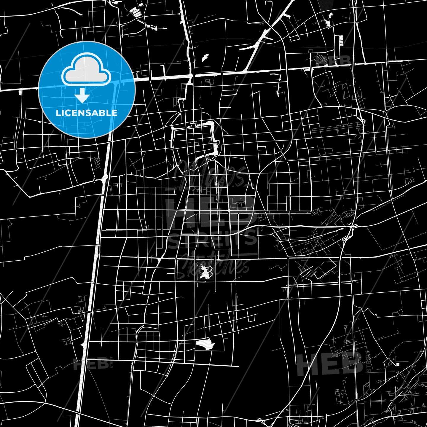 Taizhou, China PDF map