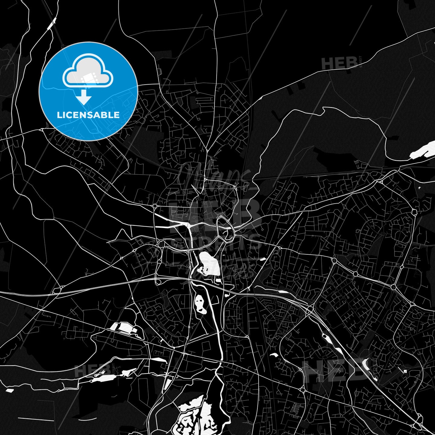 Tamworth, England PDF map