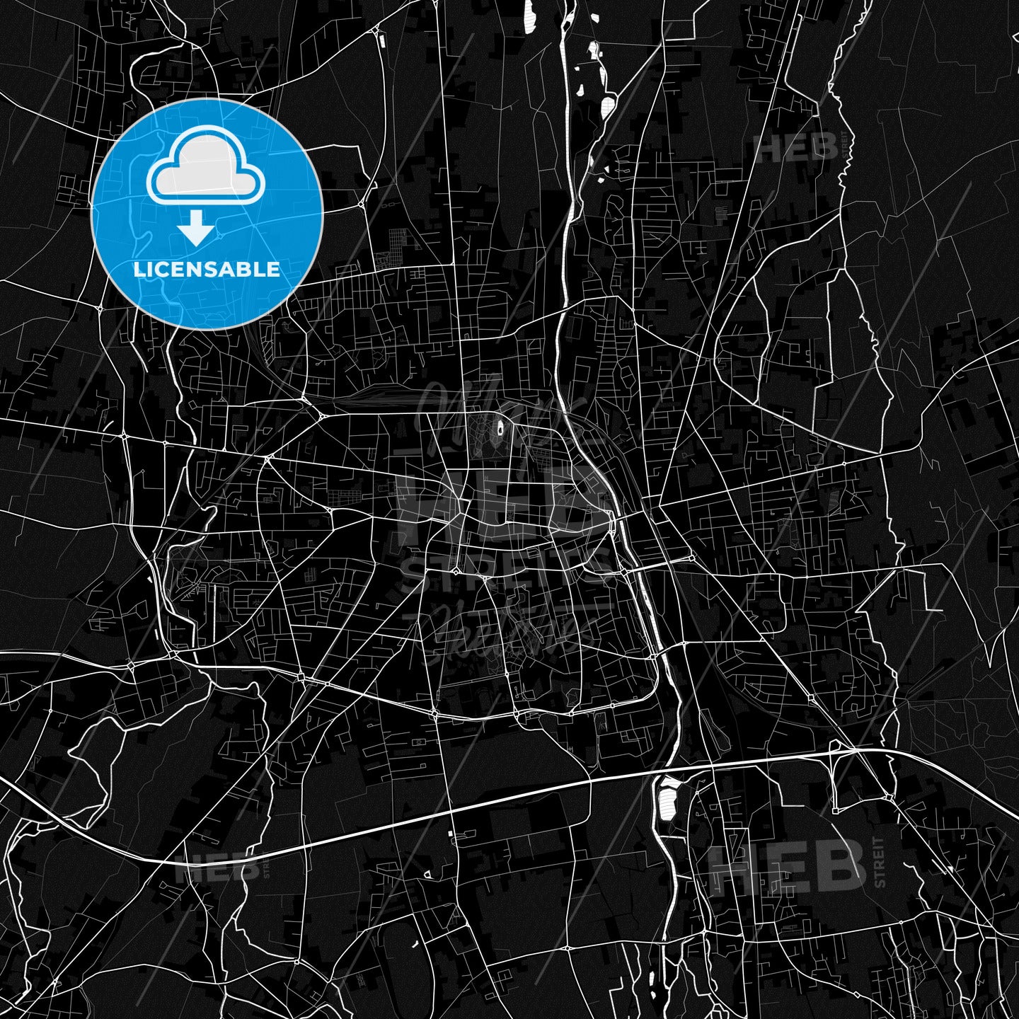 Tarbes, France PDF map