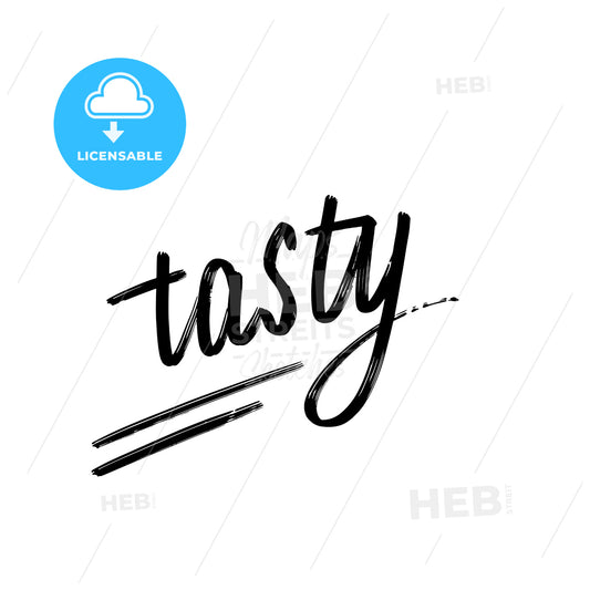 Tasty, handlettering word – instant download