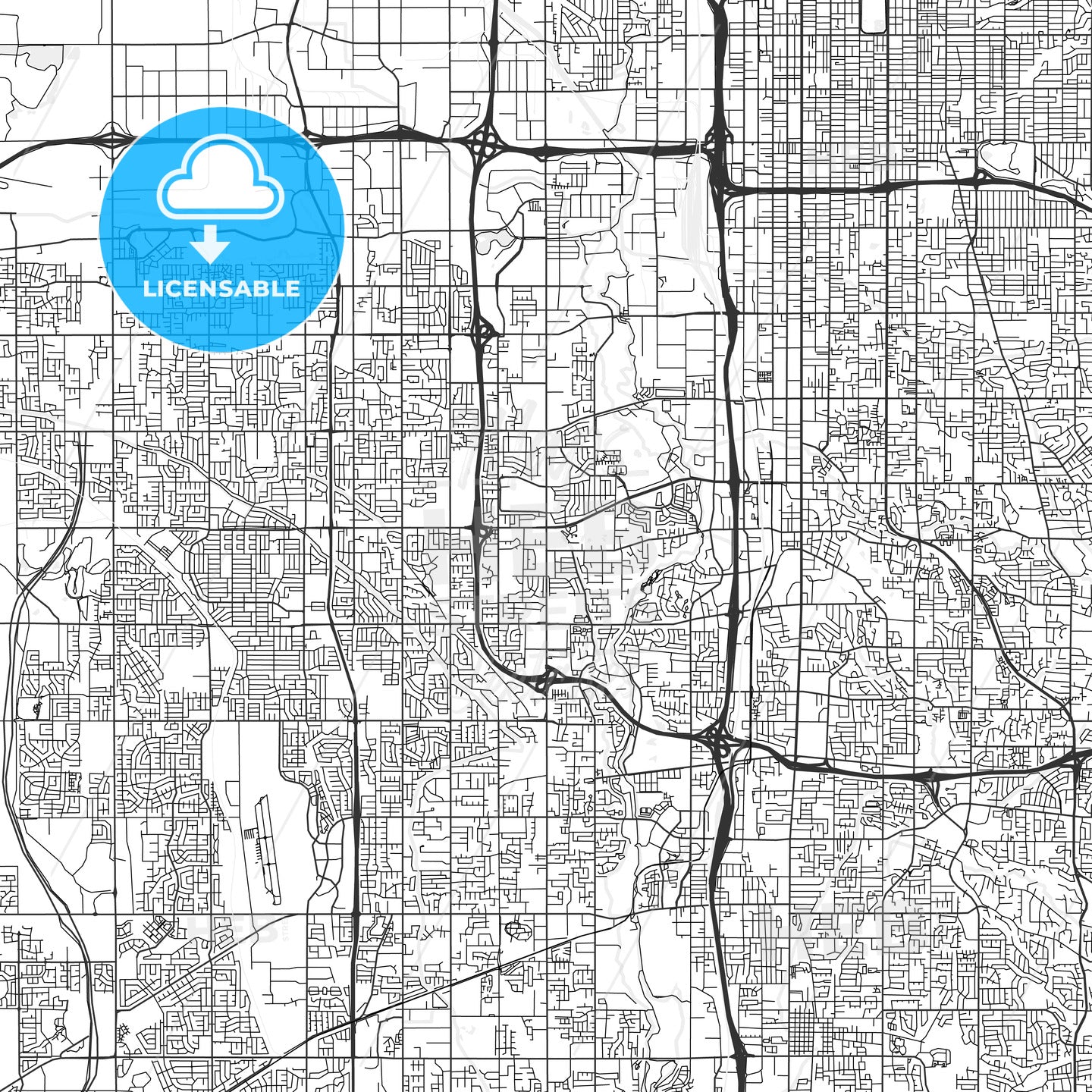 Taylorsville, Utah - Area Map - Light