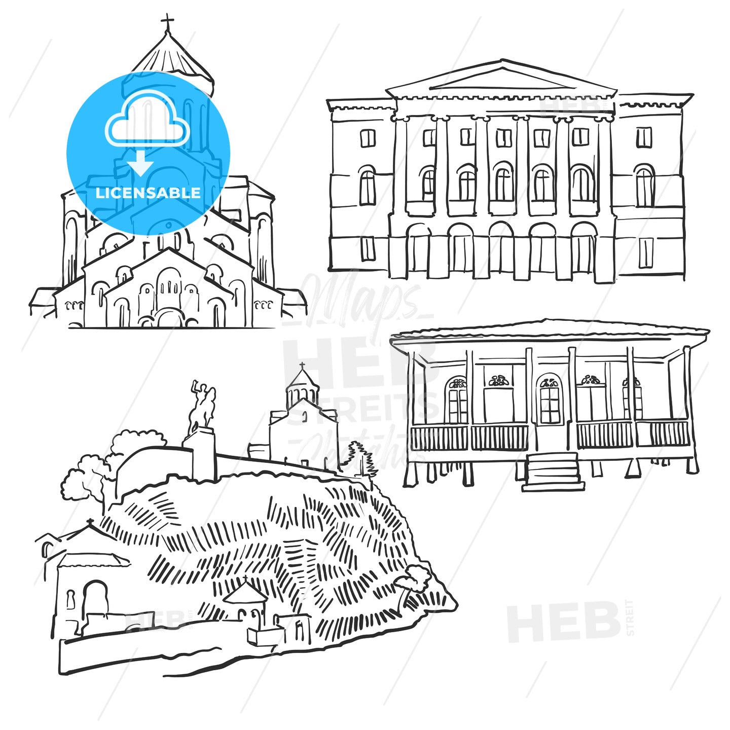 Tbilisi Georgia Famous Buildings – instant download