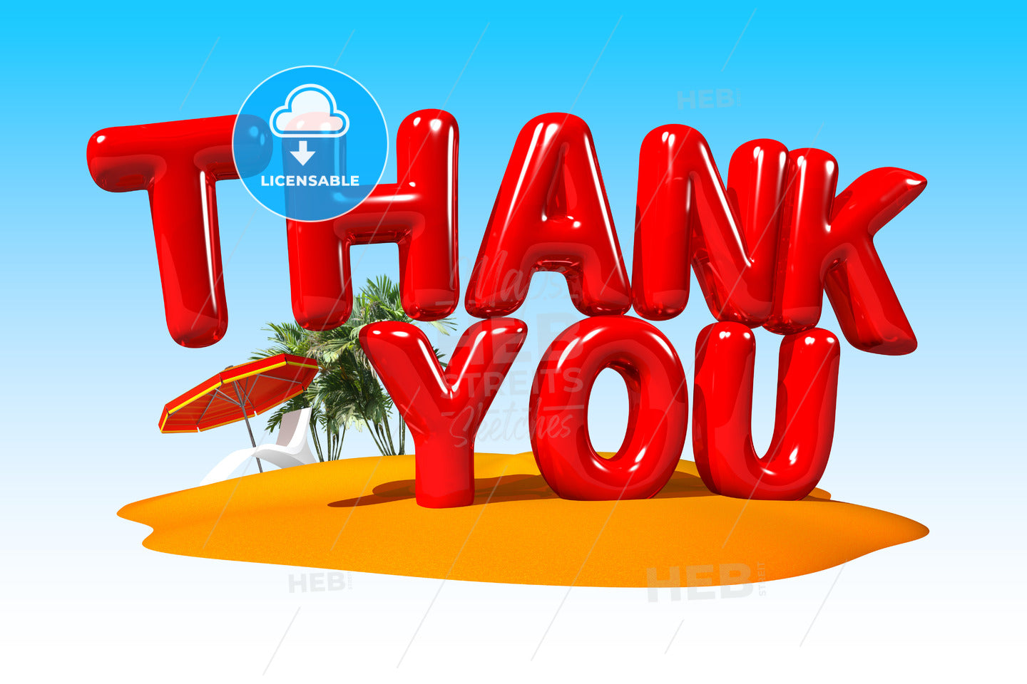 Thank You Buzzword on Island – instant download