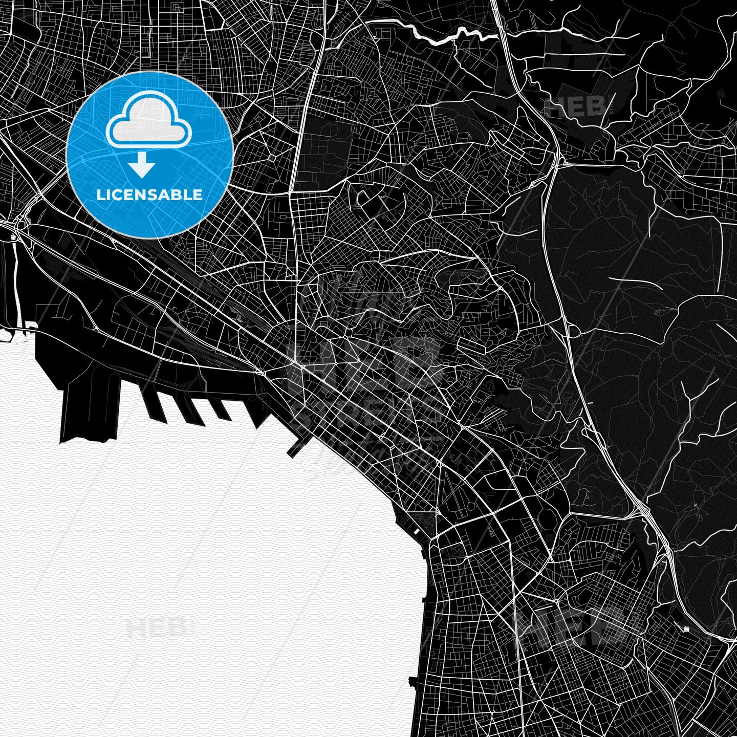 Thessaloniki, Greece PDF map