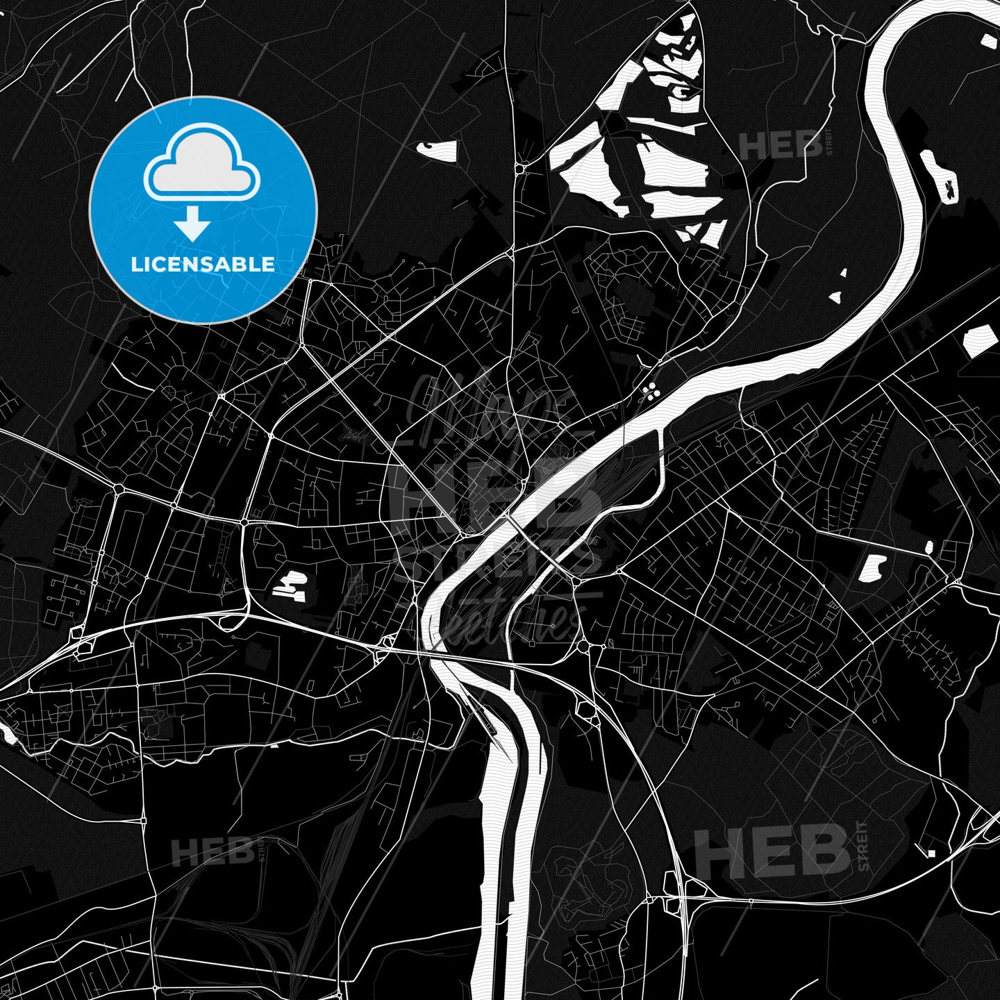 Thionville, France PDF map