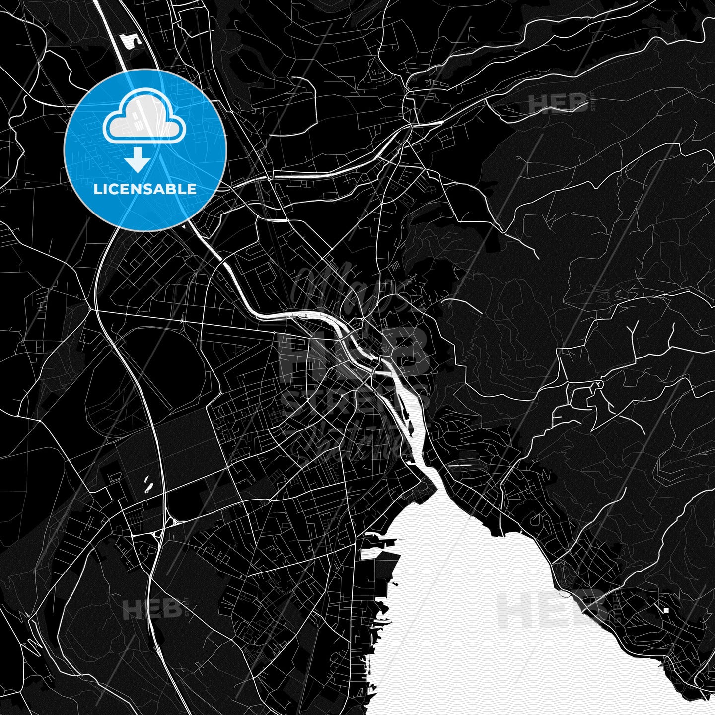 Thun, Switzerland PDF map