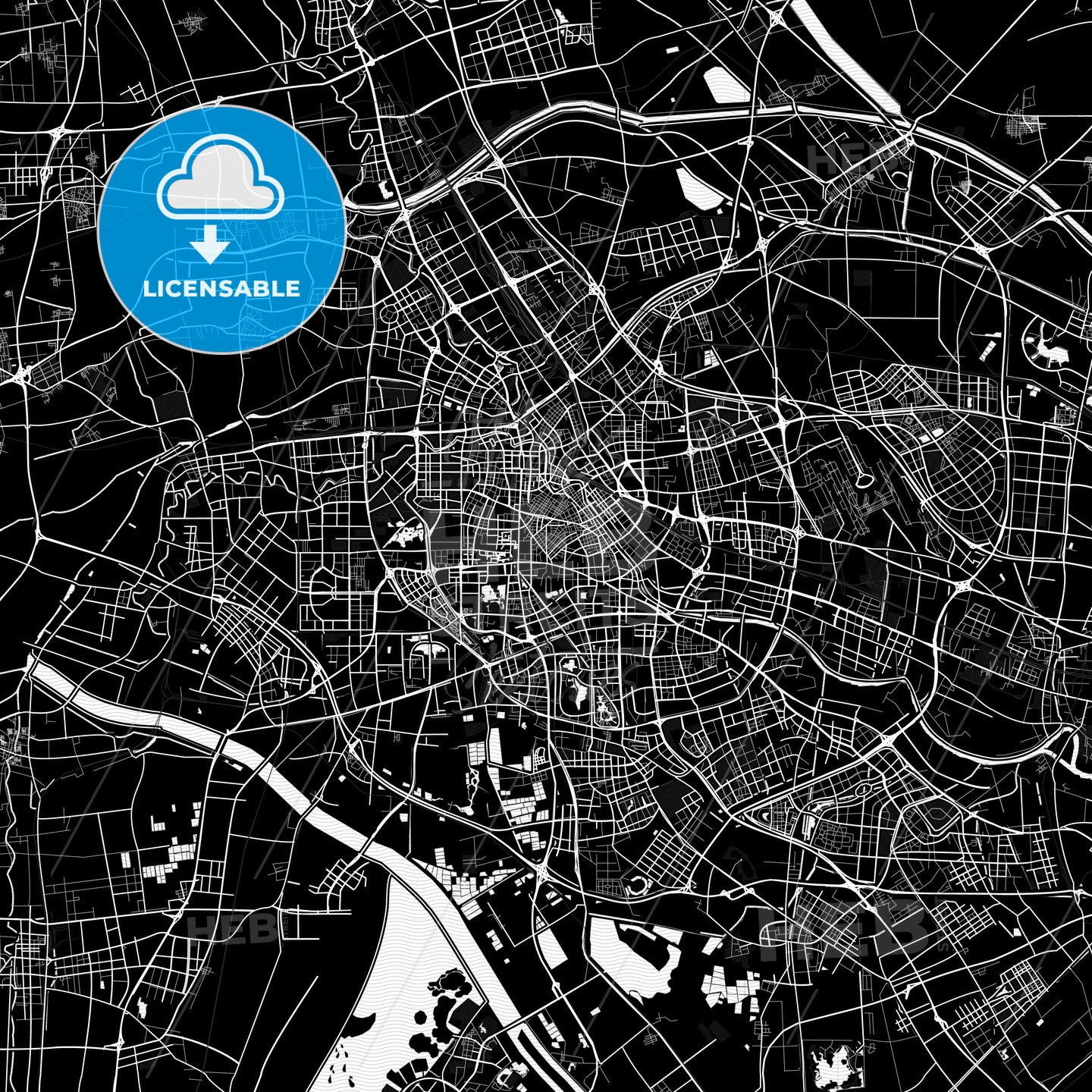 Tianjin, China PDF map