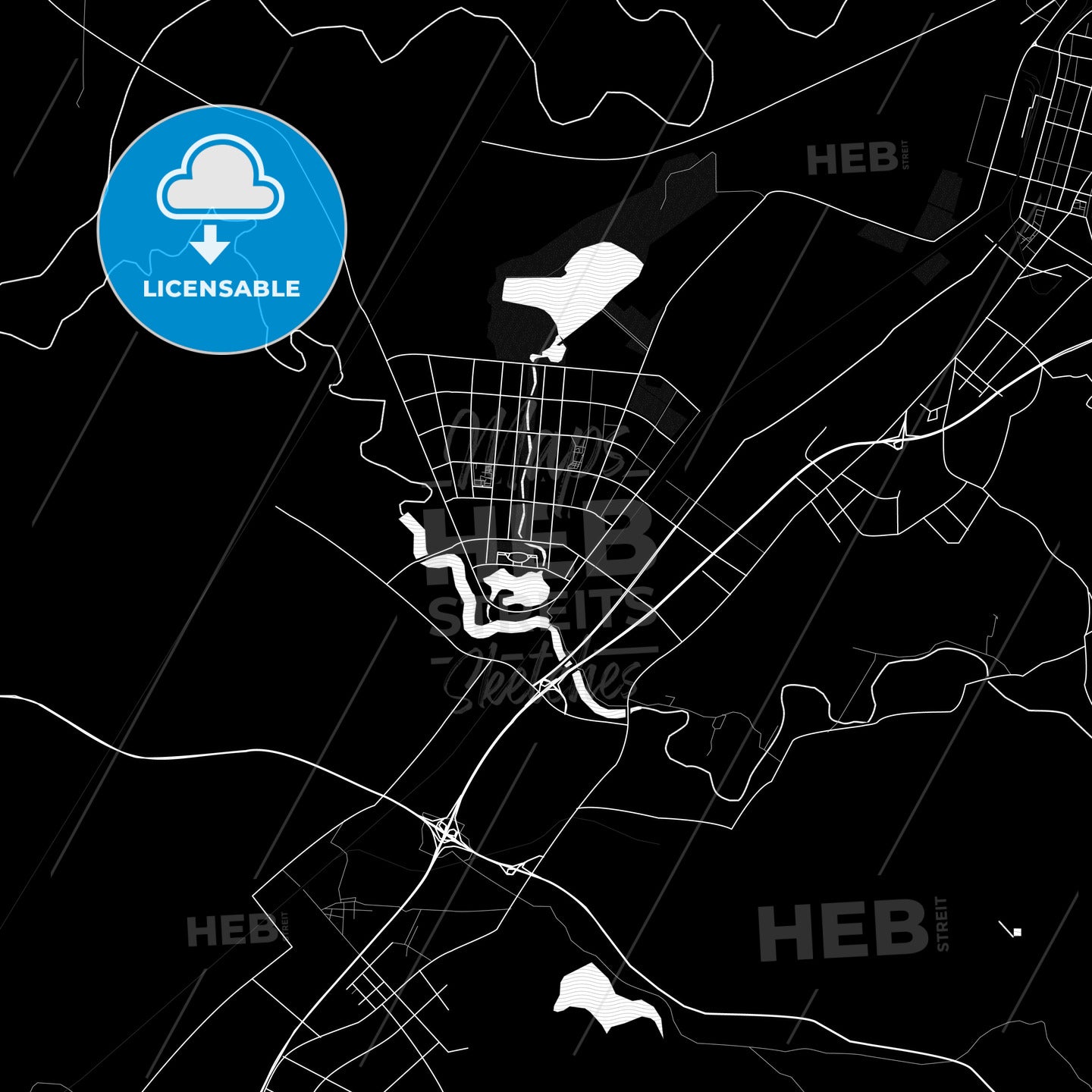 Tieling, China PDF map