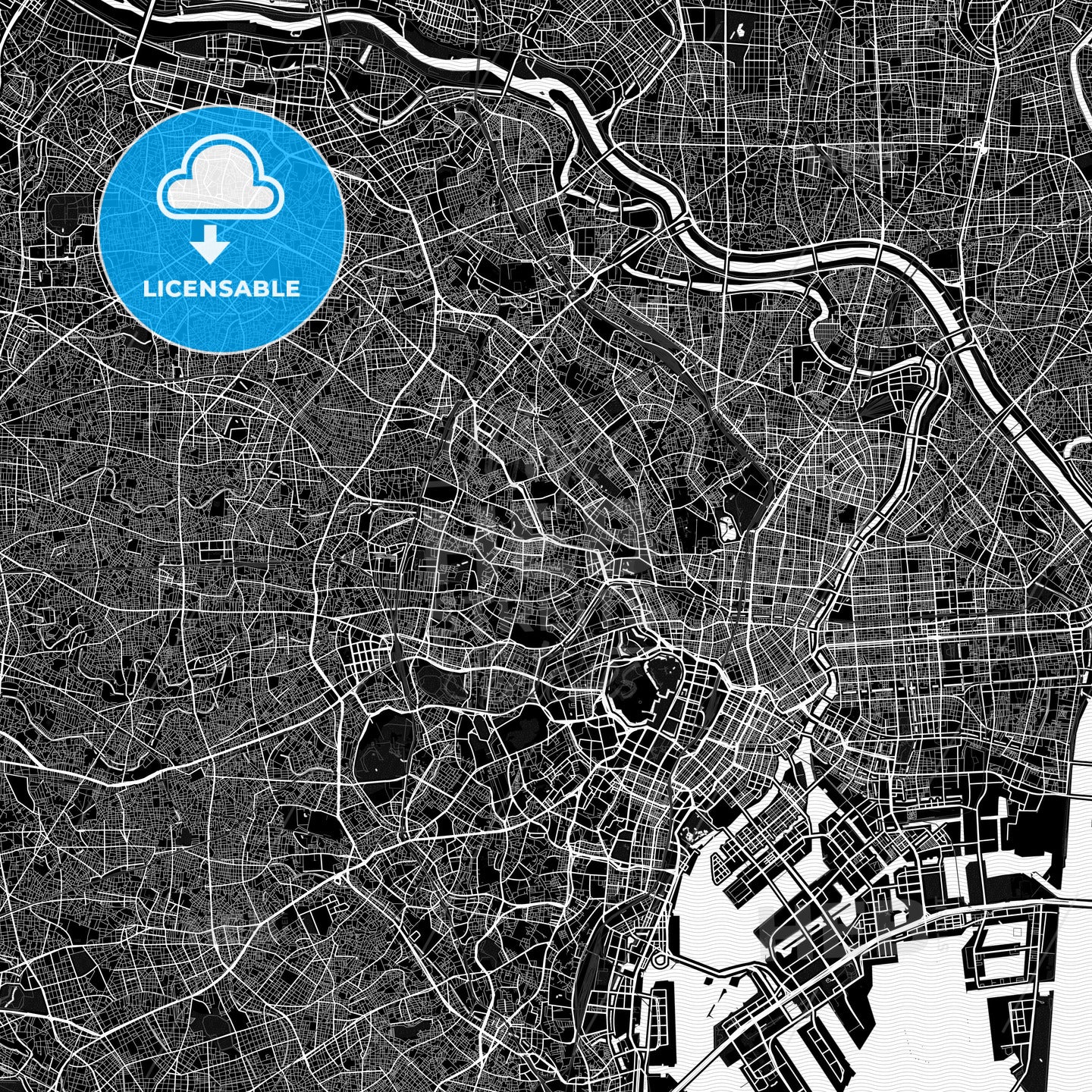 Tokyo, Japan PDF map