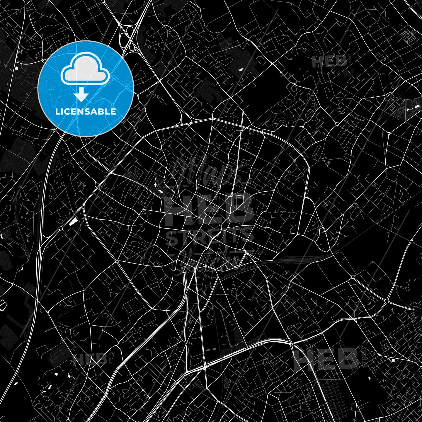 Tourcoing, France PDF map