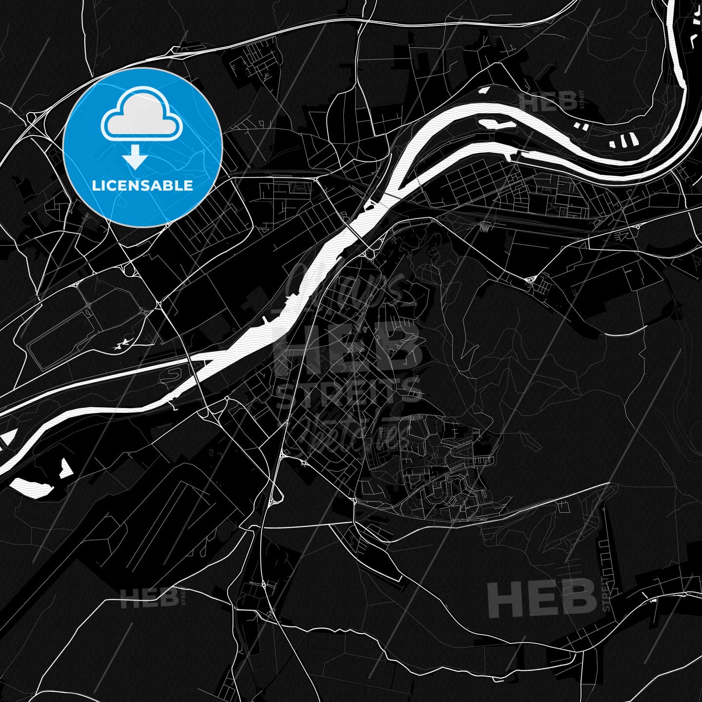 Trenčín, Slovakia PDF map
