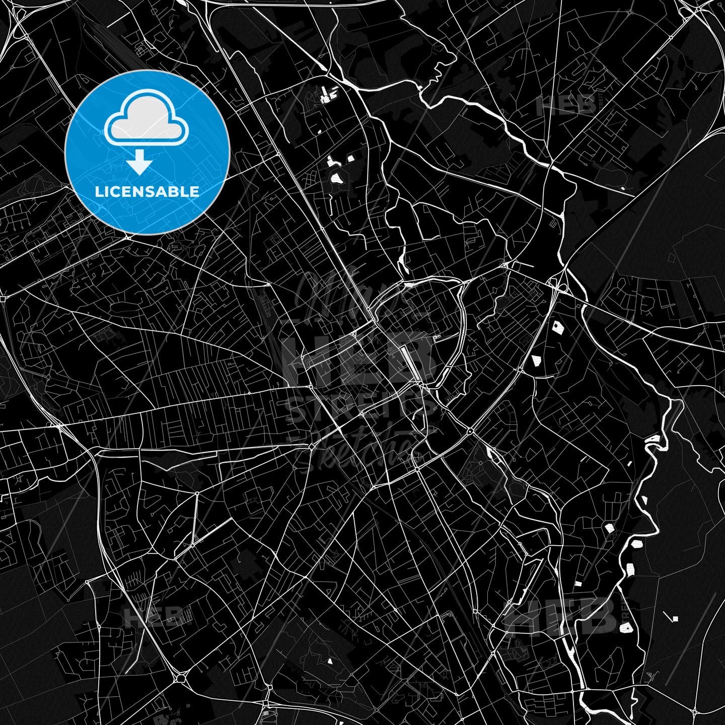 Troyes, France PDF map