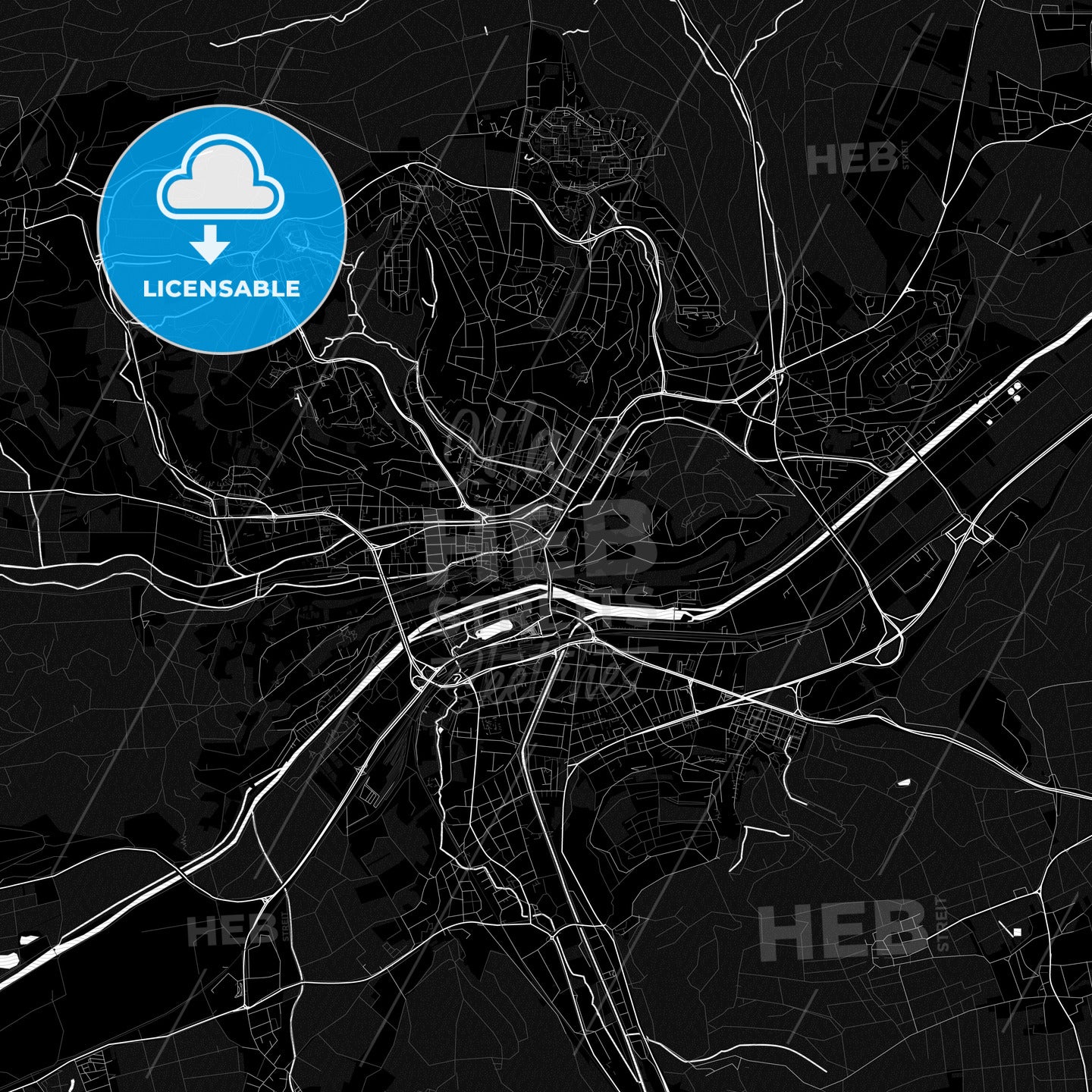 Tubingen, Germany PDF map