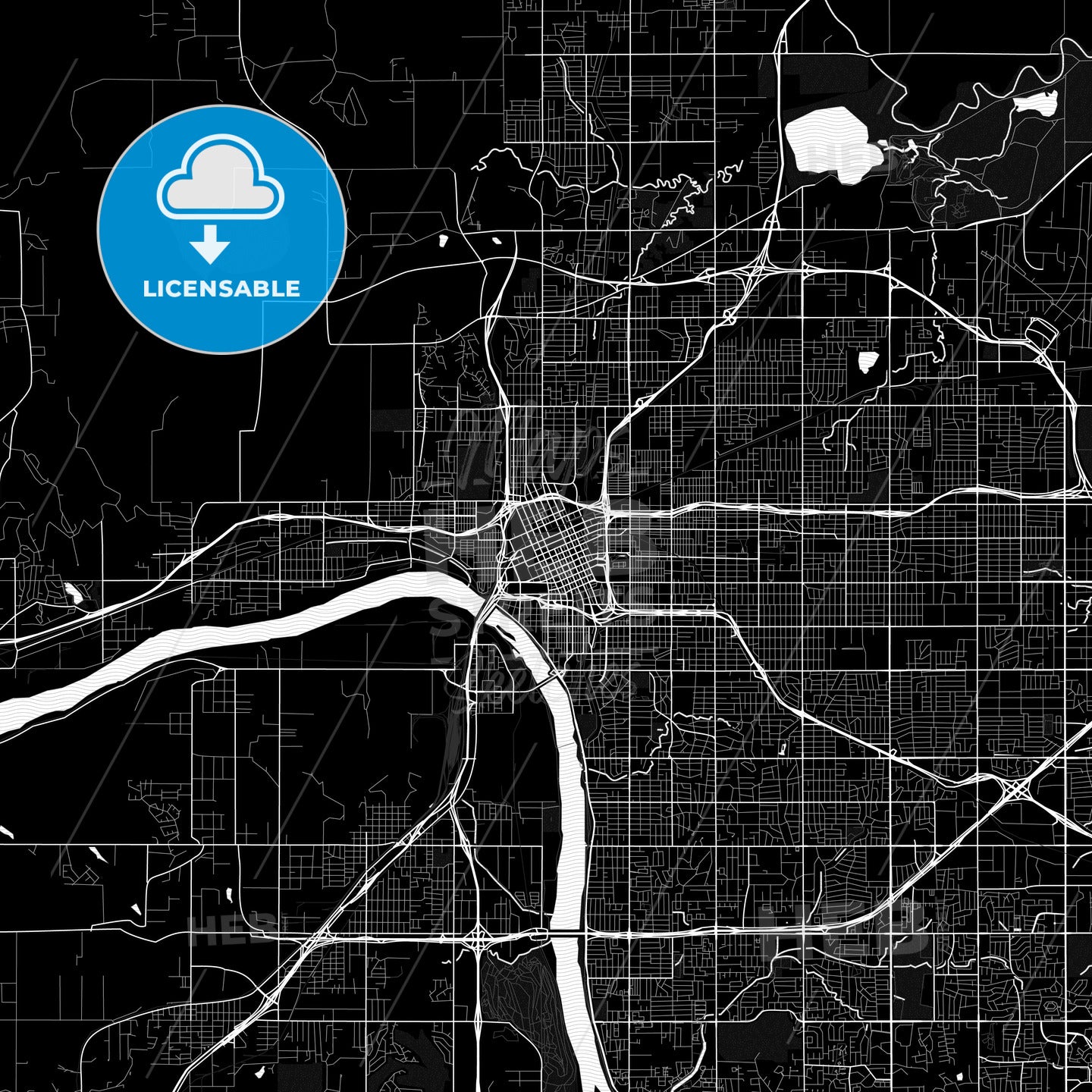Tulsa, Oklahoma, United States, PDF map