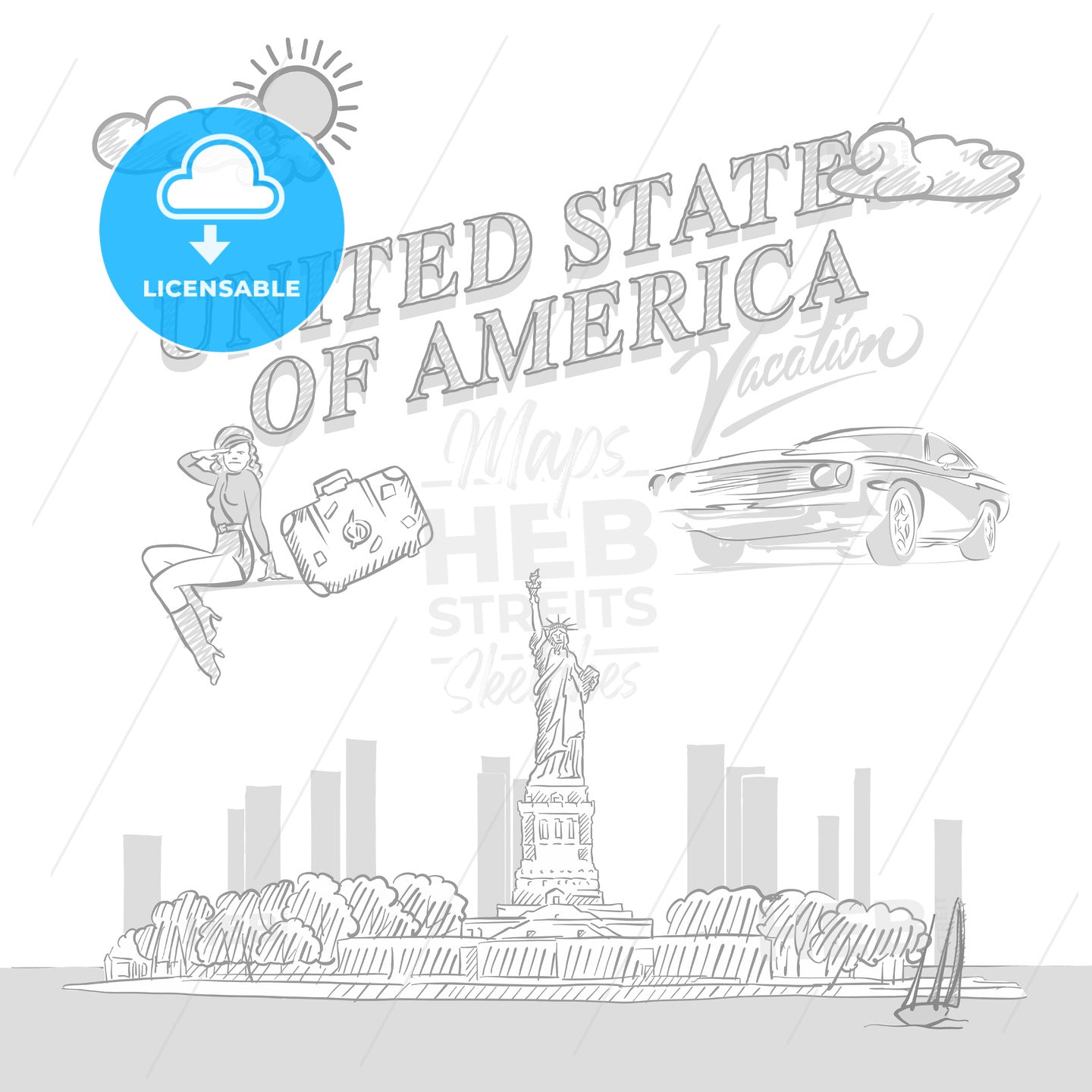 United States travel marketing – instant download