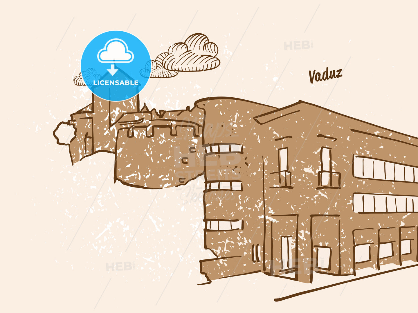 Vaduz, Liechtenstein, Greeting Card – instant download