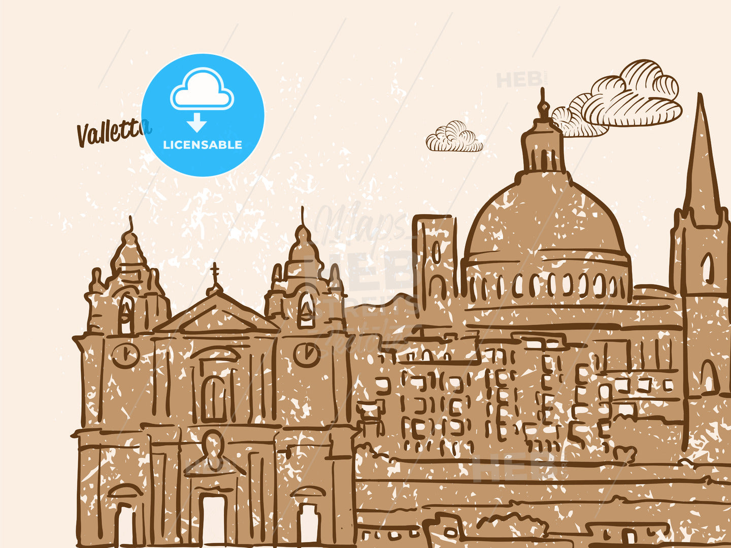 Valletta, Malta, Greeting Card – instant download