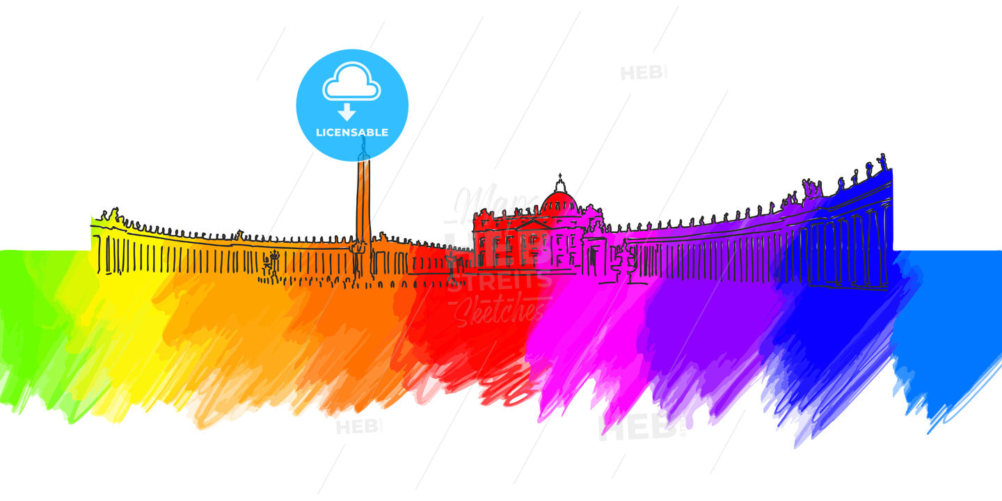 Vatican St Peter Place Banner – instant download