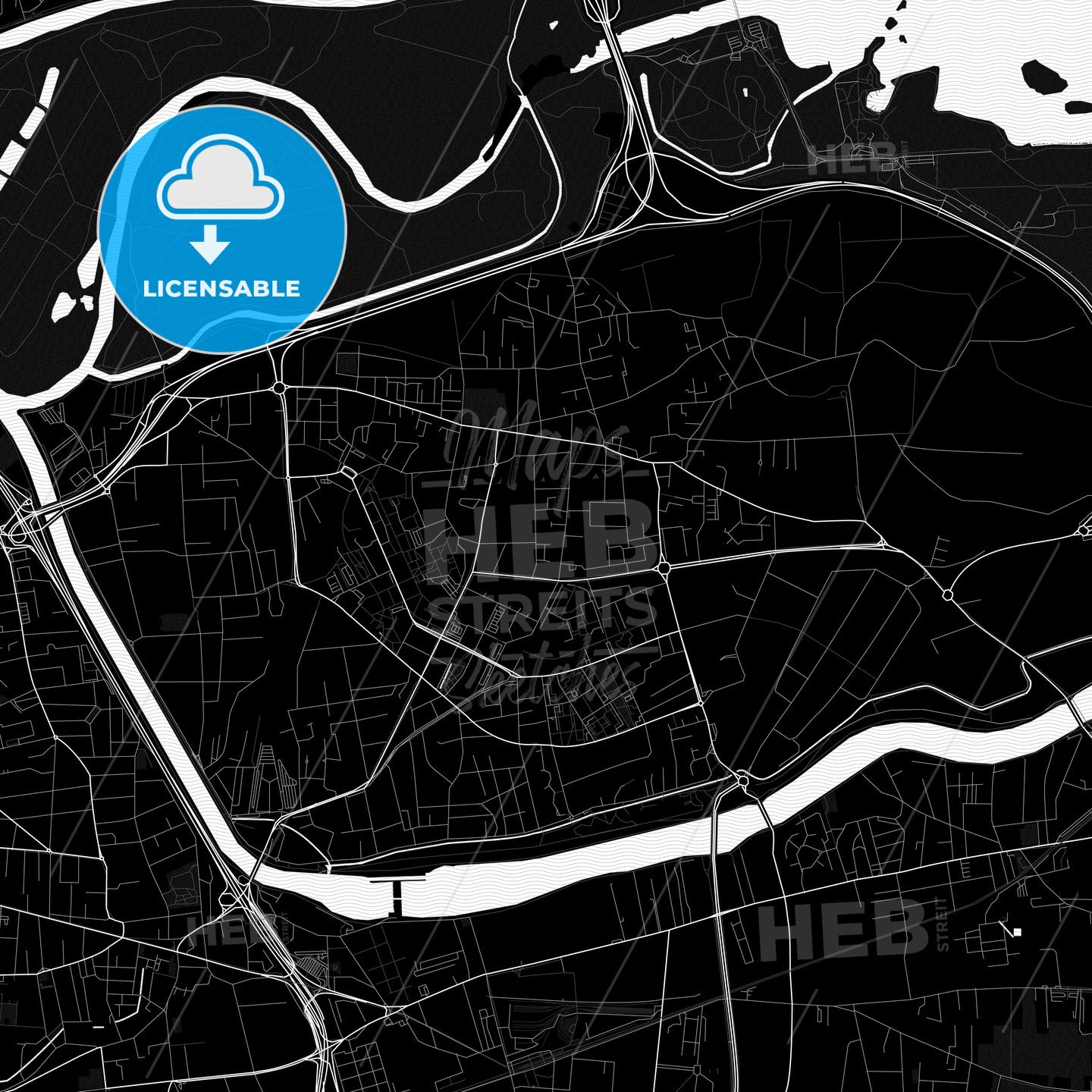 Vaulx-en-Velin, France PDF map